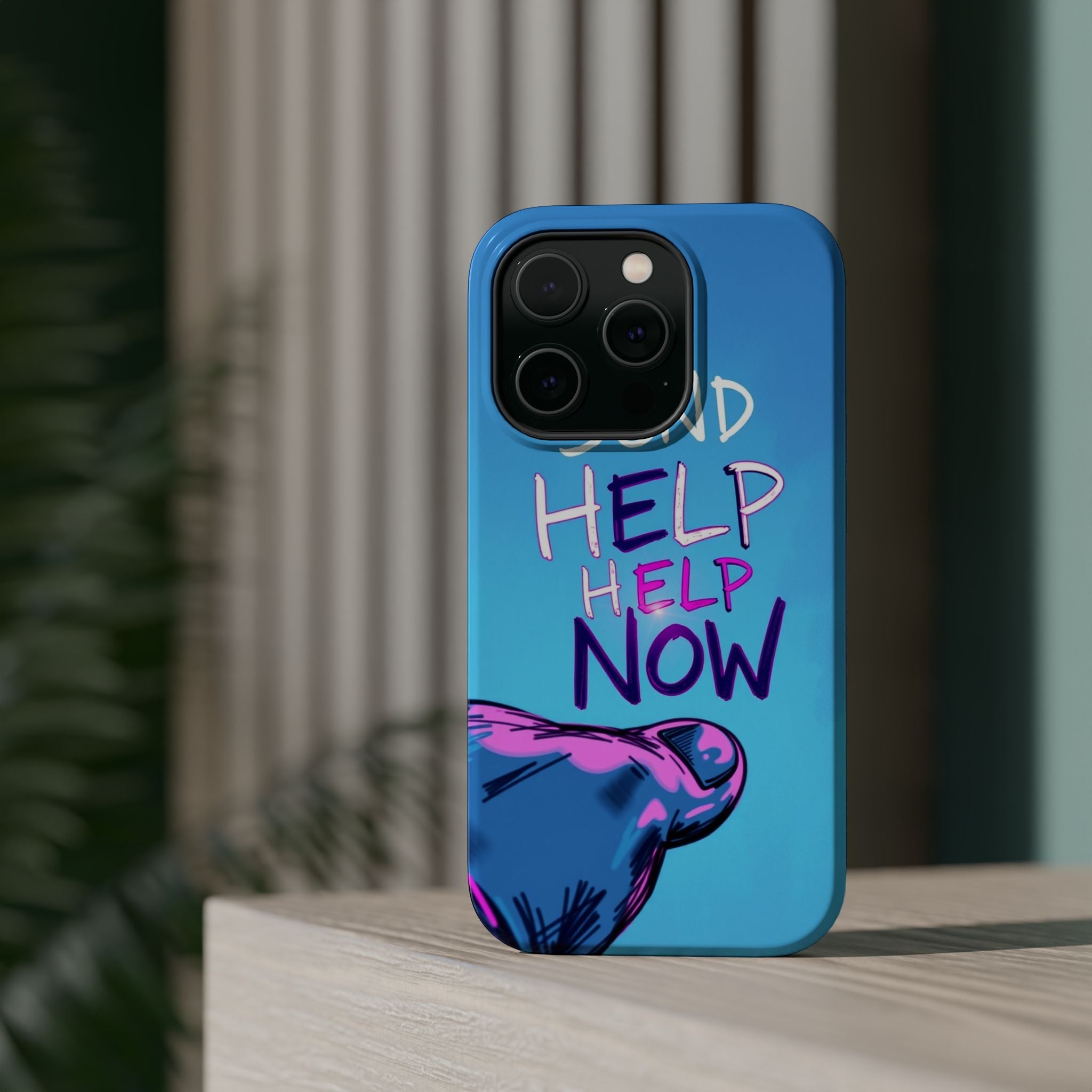 iPhone Radiant Send Help Now Design Slim Everyday Designer Case · iPhone Case