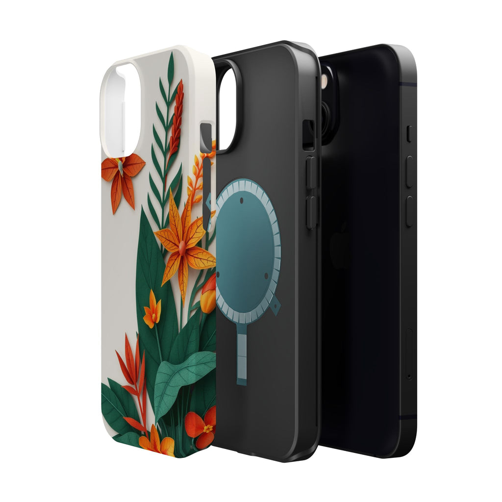 iPhone Jungle Floral Paper Cut Art Bold Modern Everyday Snap Case · iPhone Case