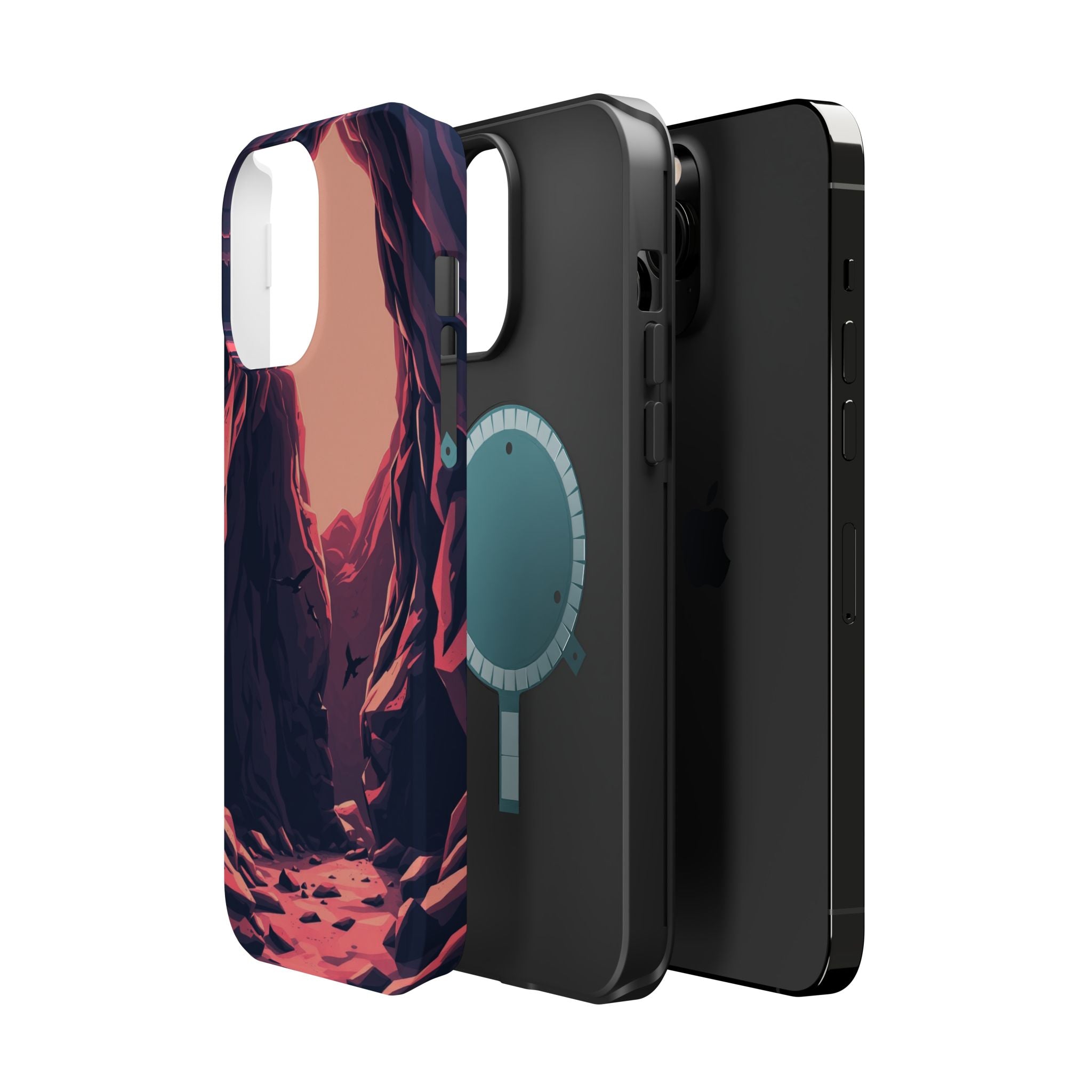 iPhone Rose Pink And Cream Dark Crystal Cave Slim Everyday Designer Case · iPhon