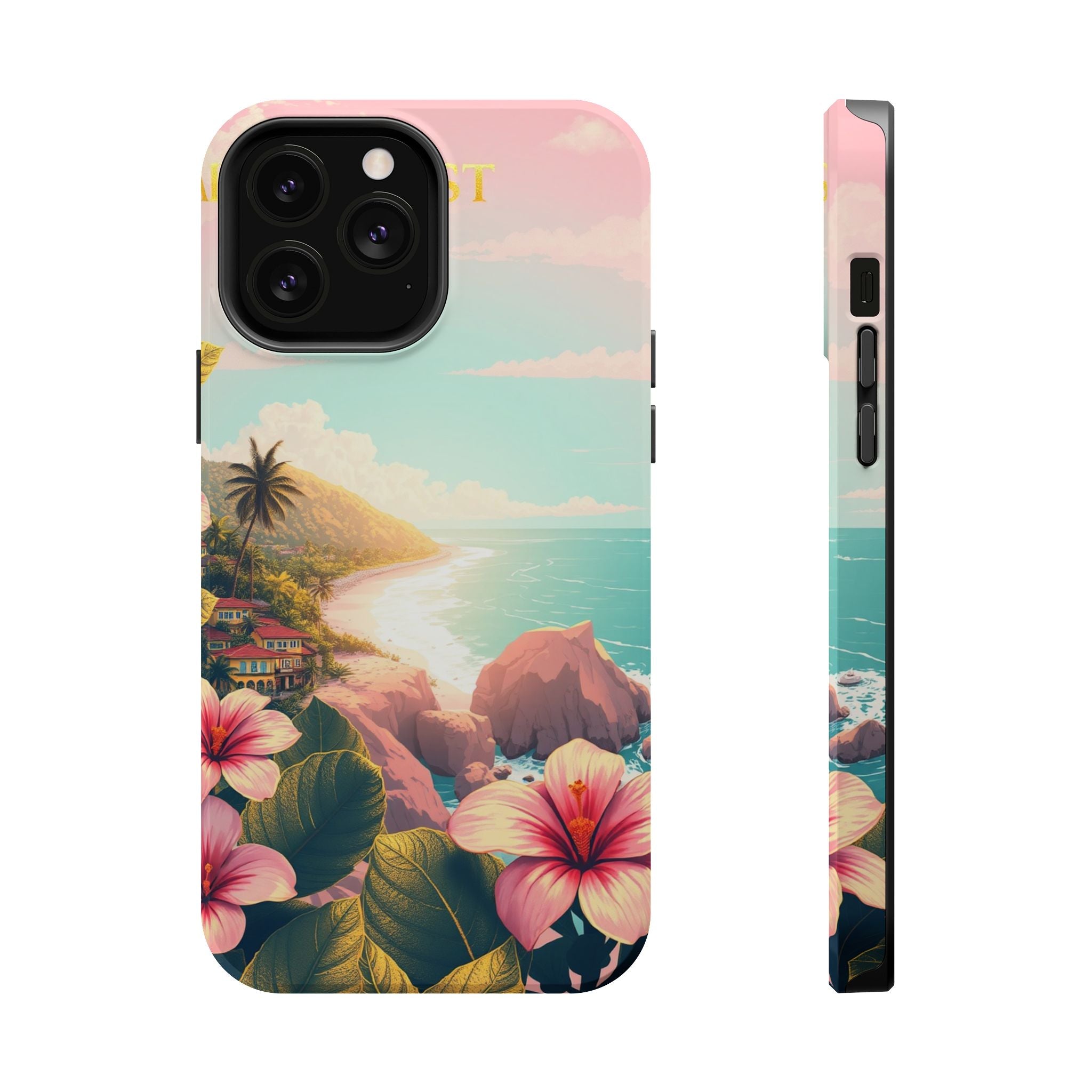 iPhone Mint And Blush Hibiscus Coast Slim Everyday iPhone 14 Designer · iPhone C