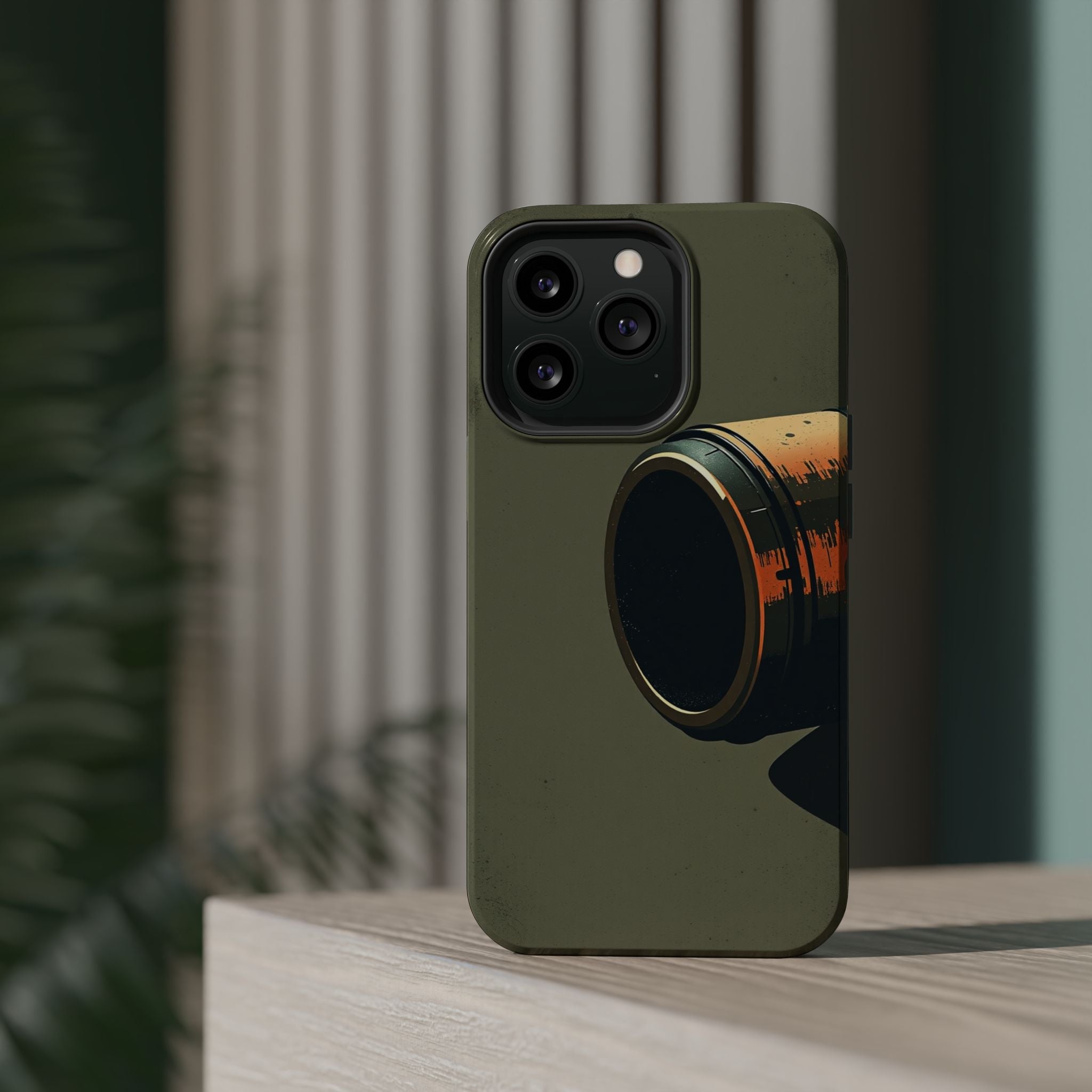iPhone Charcoal And Copper Vintage Postcard Slim Everyday Designer Case · iPhone