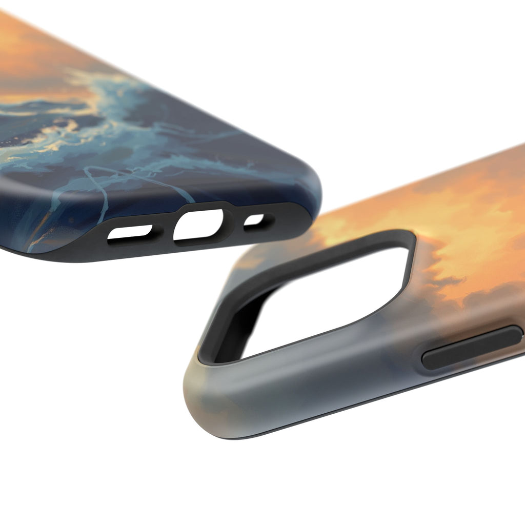 iPhone Sunset Amber And Peach Storm at Sea Slim iPhone Everyday · iPhone Case