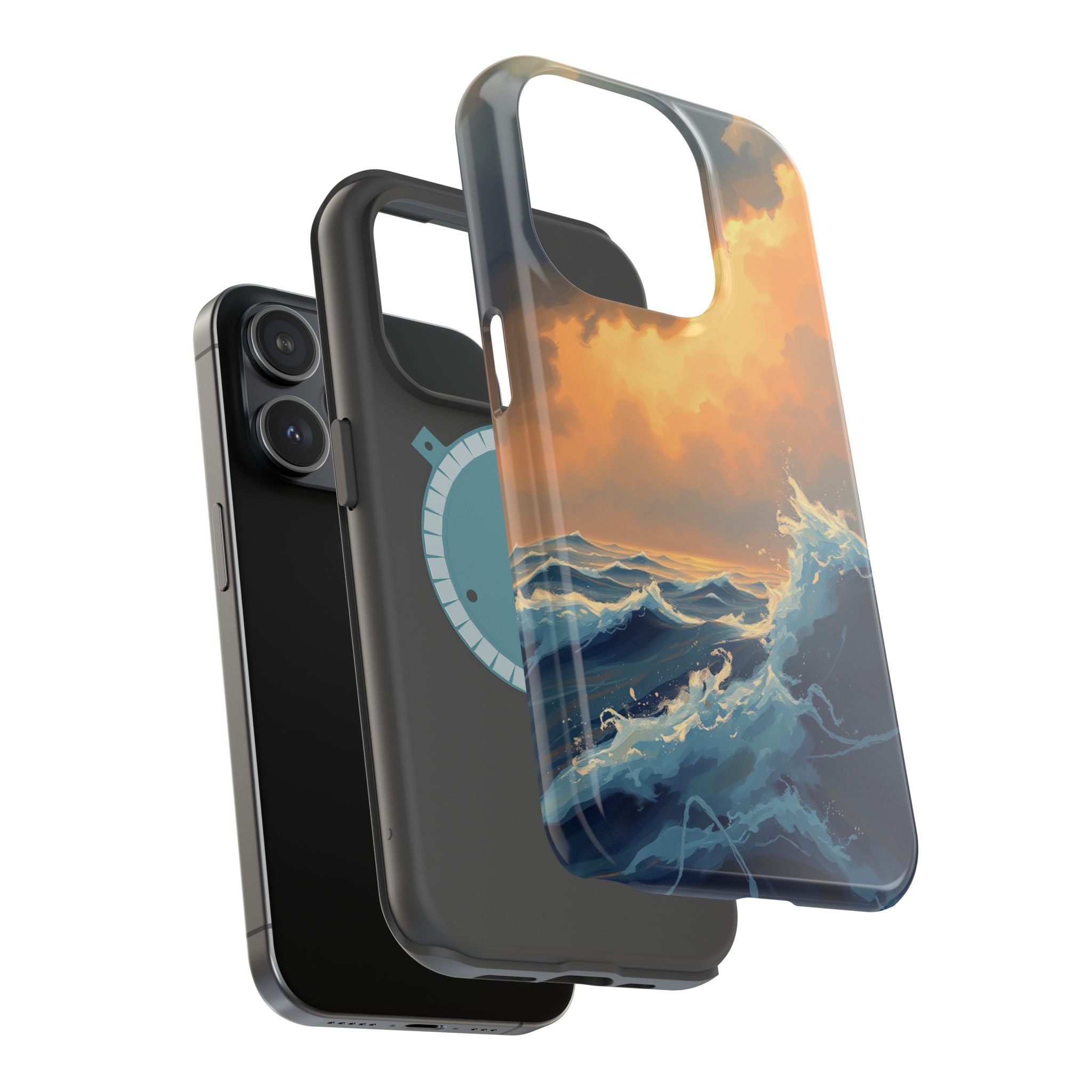 iPhone Sunset Amber And Peach Storm at Sea Slim iPhone Everyday · iPhone Case