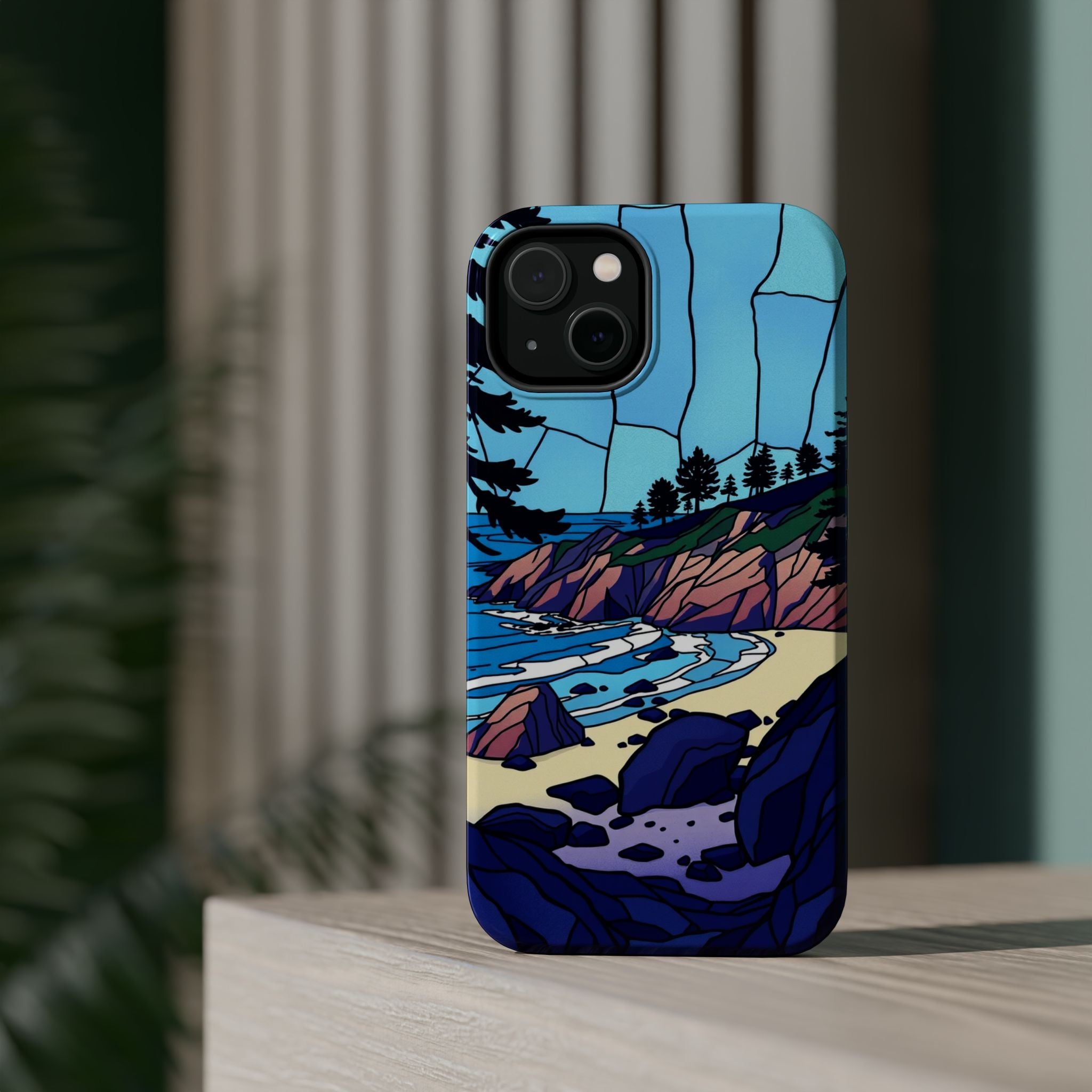 iPhone Indigo And Violet Pebble Beach Slim Everyday iPhone 11 Designer · iPhone