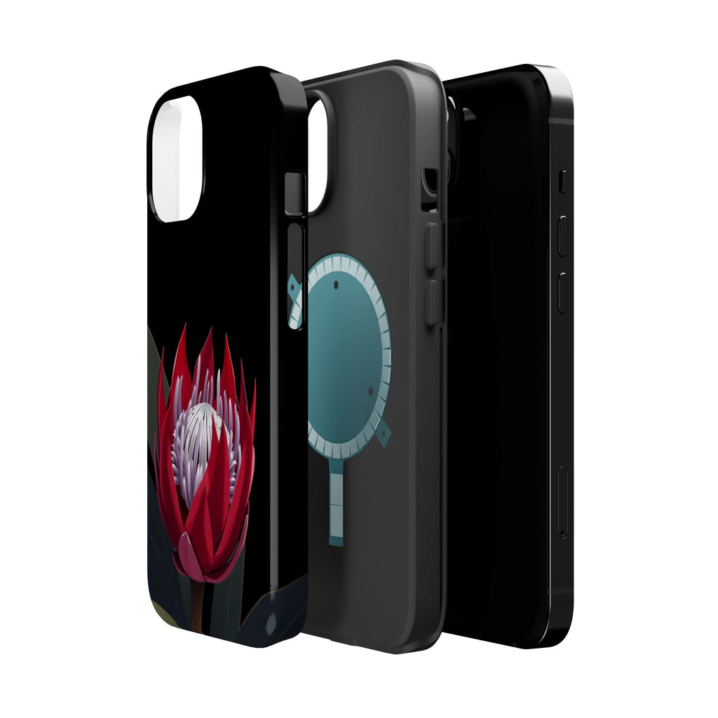 iPhone Black And Crimson Protea Bold Slim Everyday Designer Case · iPhone Case