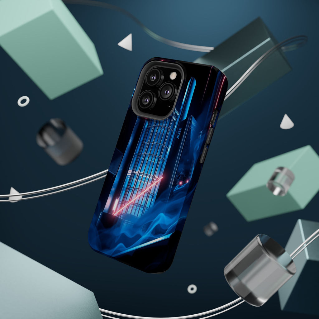 iPhone Midnight Blue And Silver Bauhaus Composition Slim Snap Case · iPhone Case
