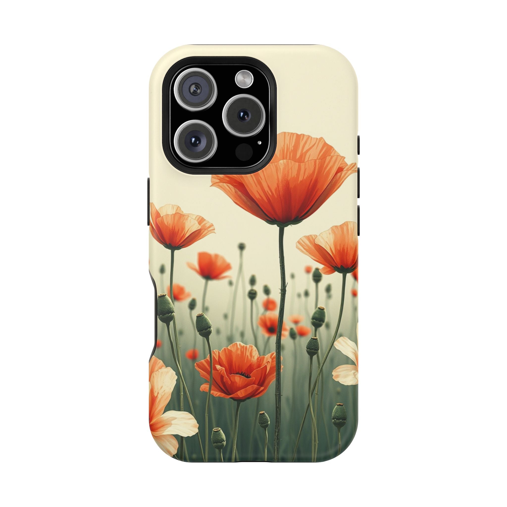 iPhone Sage And Ivory Poppy Field Bold Modern Everyday Snap Case · iPhone Case