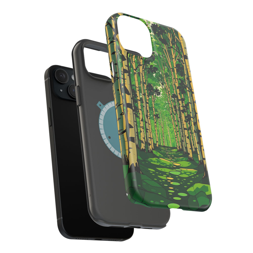 iPhone Emerald Green And Gold Birch Grove Slim iPhone Everyday Designer · iPhone