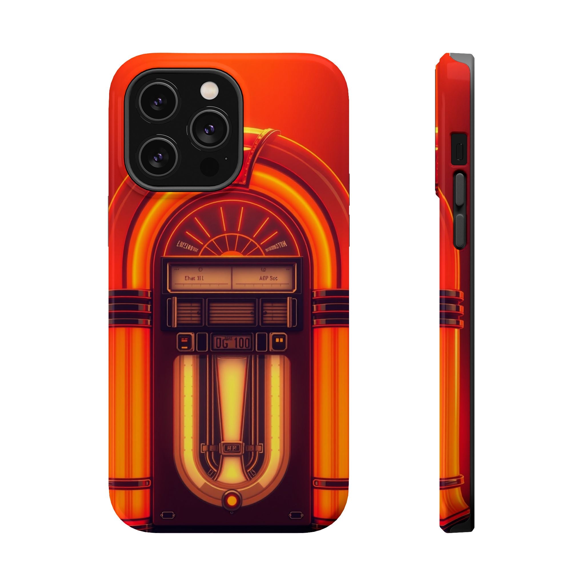 iPhone Jukebox Glow Neon Cyberpunk Bold Modern Everyday Snap Case · iPhone Case