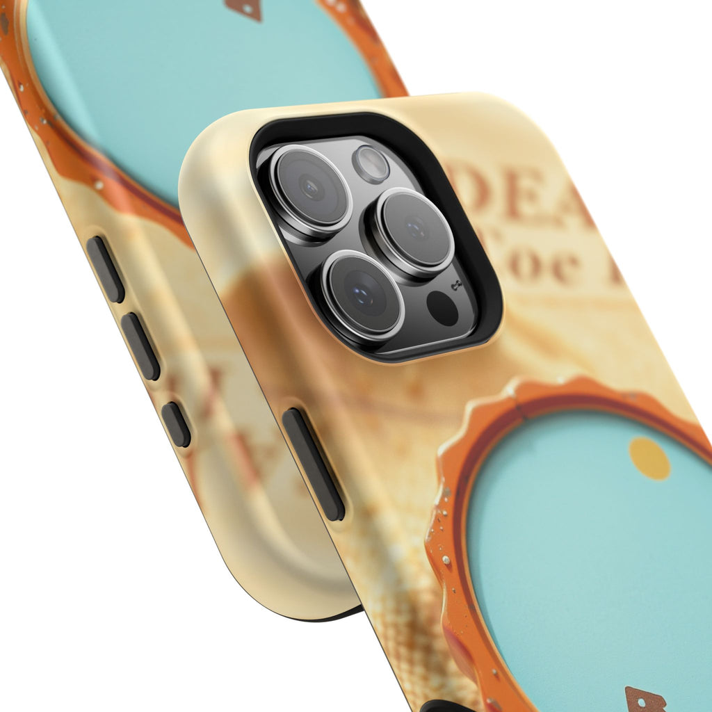 iPhone Burnt Orange And Sand Retro Travel Badge Soft Finish Everyday Case · iPho