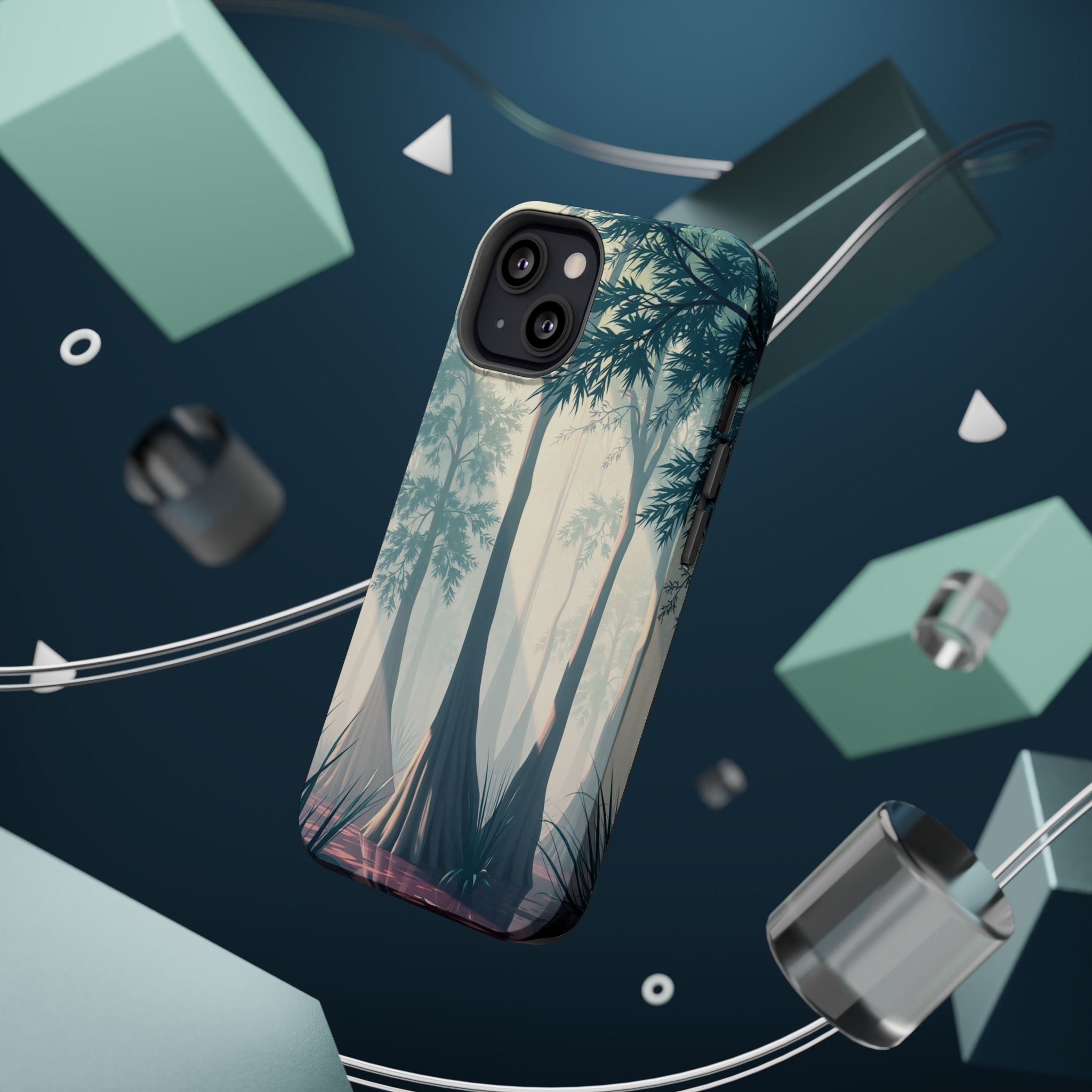 iPhone Mint And Blush Cypress Swamp Slim Everyday Designer Case · iPhone Case