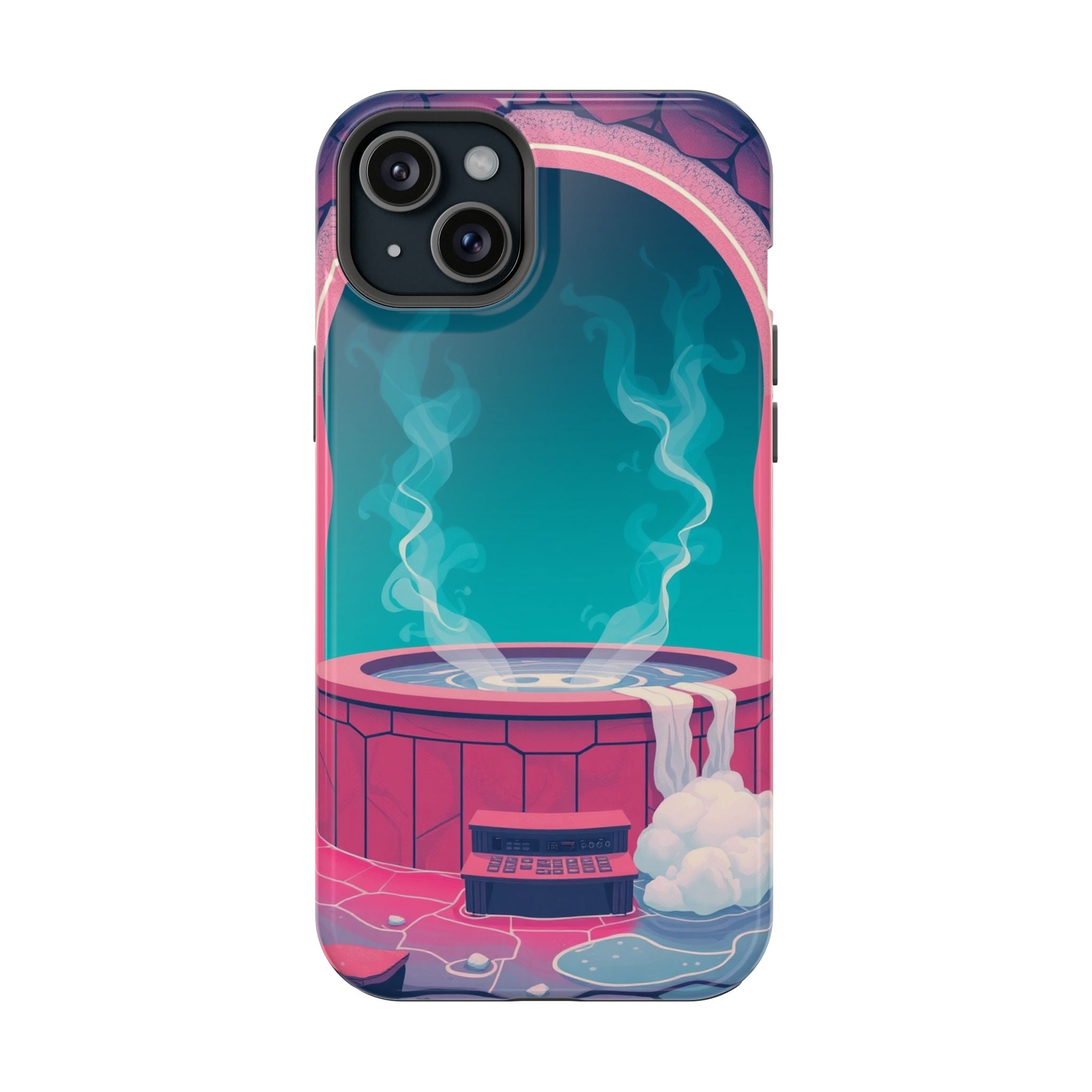 iPhone Hot Spring Steam Risograph Print Slim Everyday iPhone Designer · iPhone C