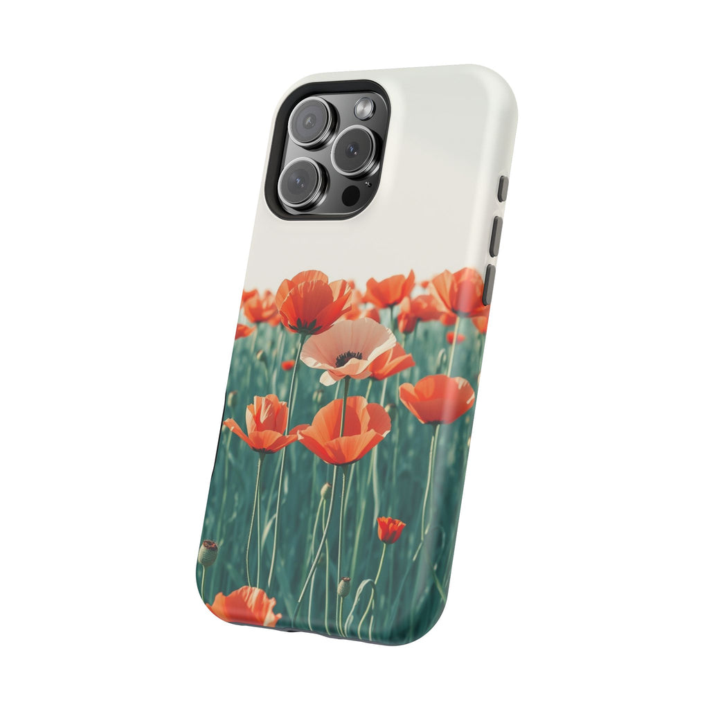 iPhone Mint And Blush Poppy Field 10 Slim Everyday Designer Case · iPhone Case