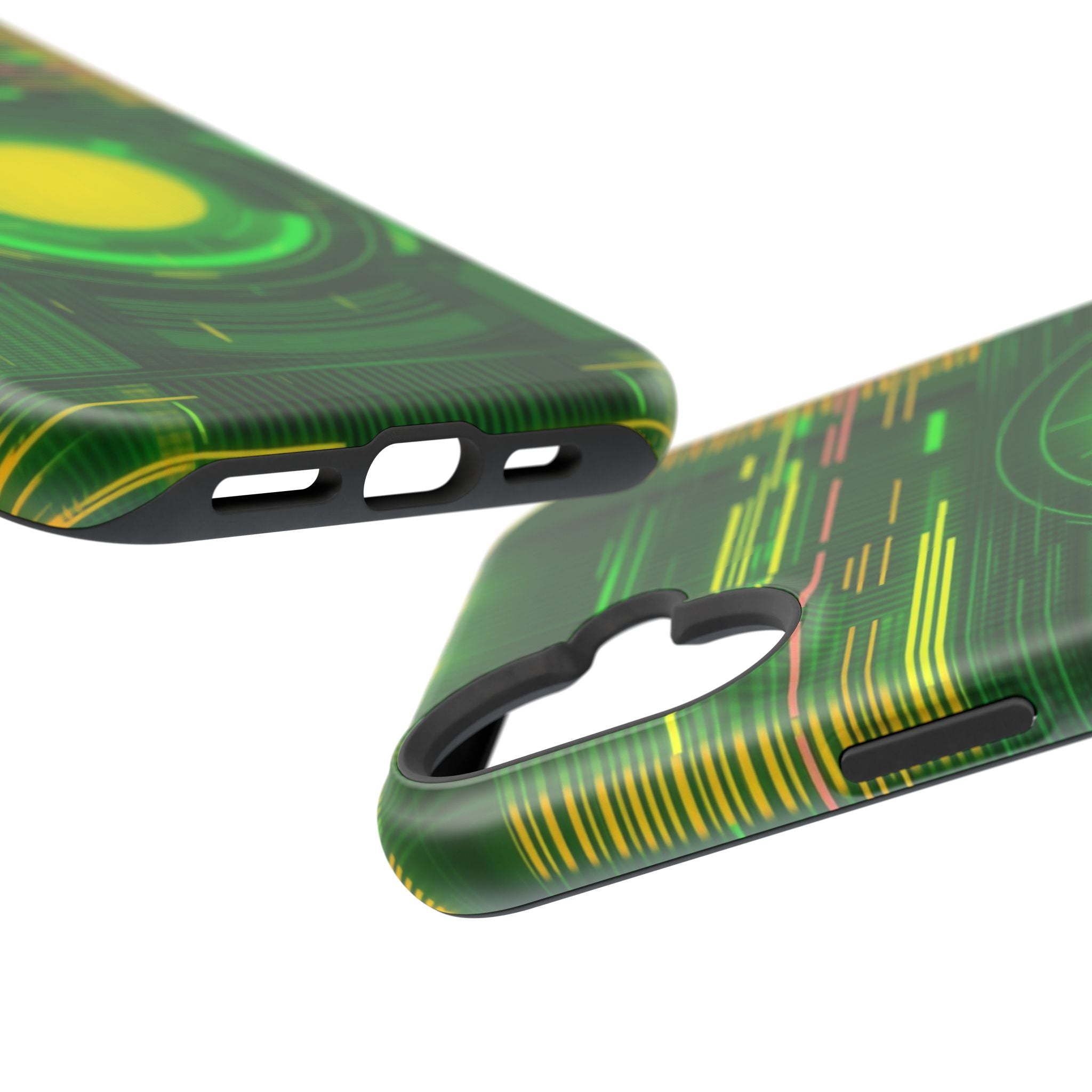 iPhone Emerald Green And Gold VHS Static Slim Everyday Designer Case · iPhone Ca