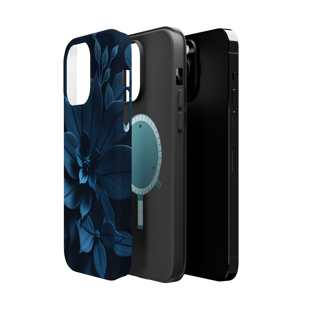iPhone Midnight Blue And Silver Floral Dark Academia iPhone Slim · iPhone Case