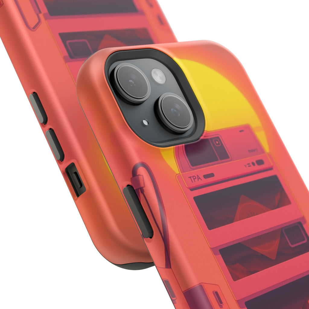 iPhone Polaroid Stack Memory Neon Cyberpunk Slim Everyday Designer Case · iPhone