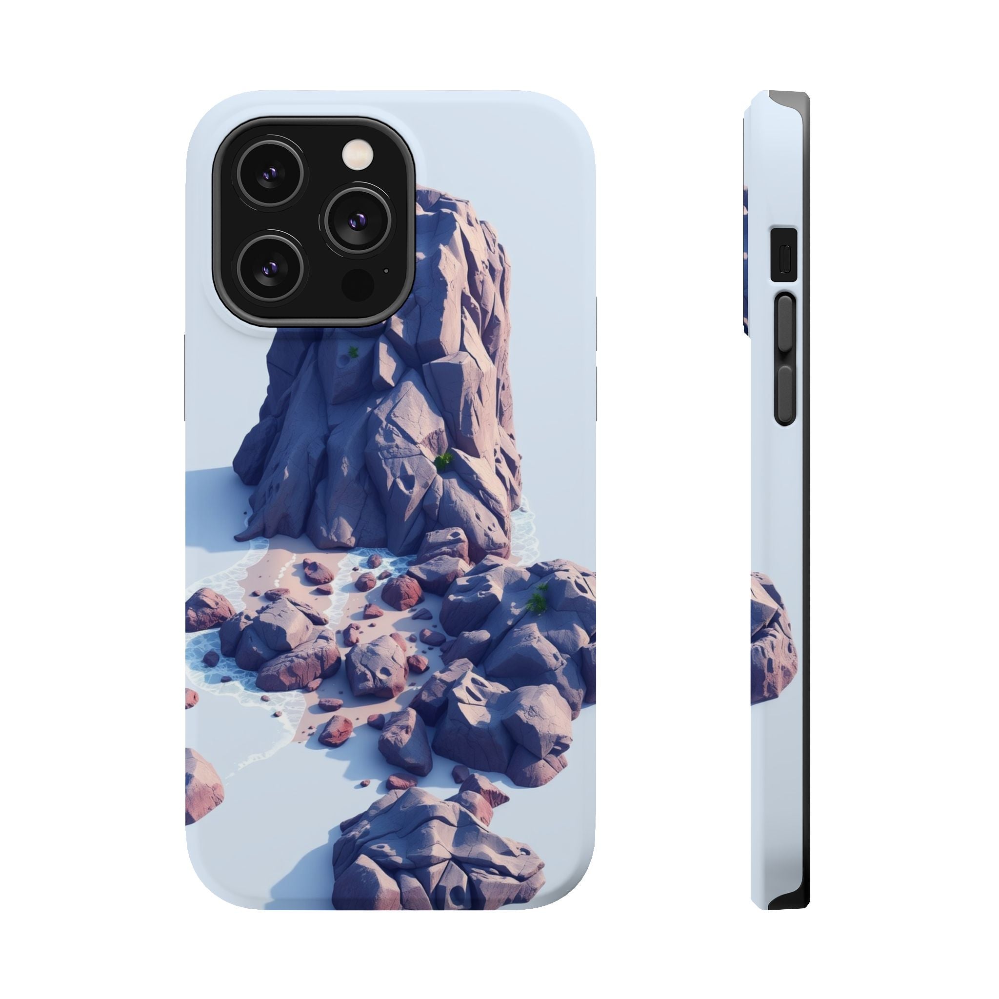 iPhone Indigo And Violet Pebble Beach Slim Everyday Designer Case · iPhone Case