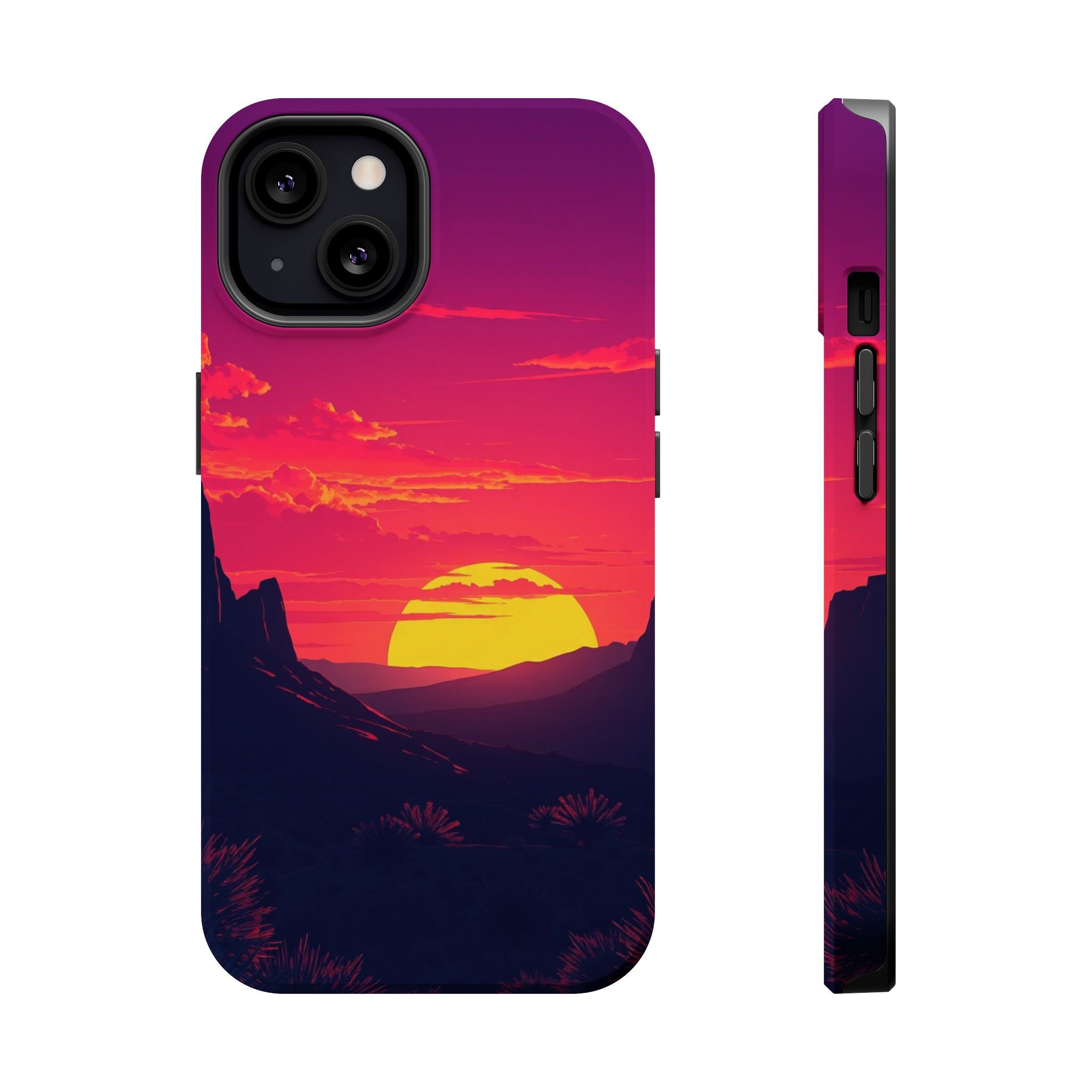 iPhone Cyan And Magenta Mesa Sunset Slim Everyday Designer Case · iPhone Case