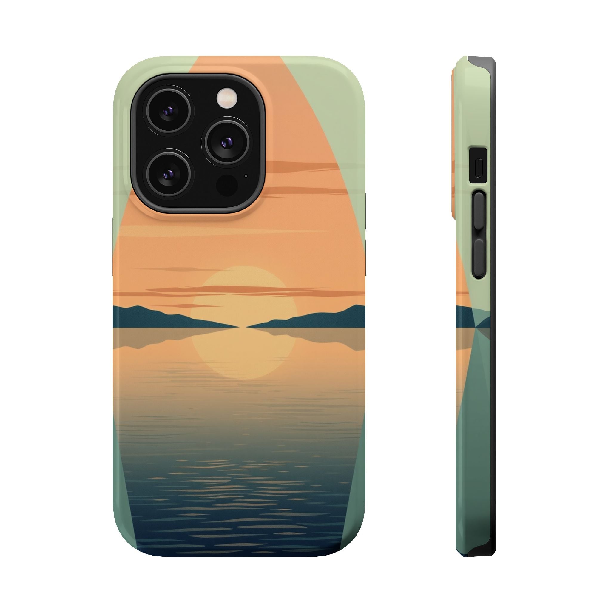 iPhone Sage And Ivory Lake at Twilight Slim Everyday Designer Case · iPhone Case