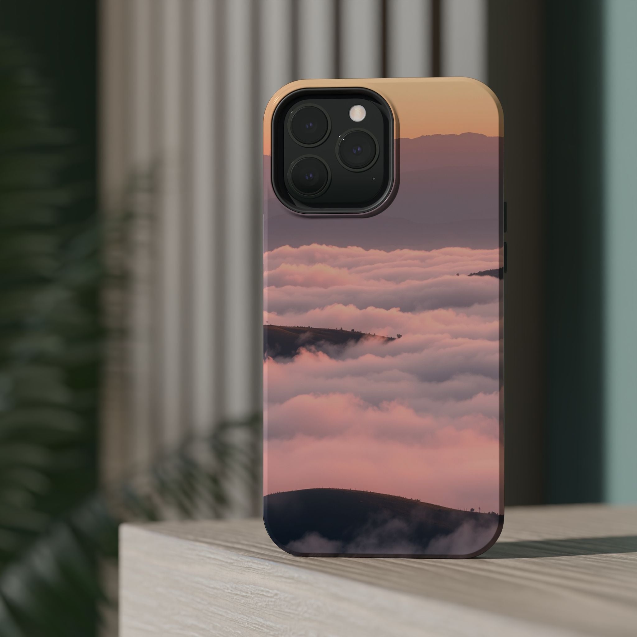 iPhone Fog Rolling Over Hills Grunge Distressed Soft iPhone Finish · iPhone Case