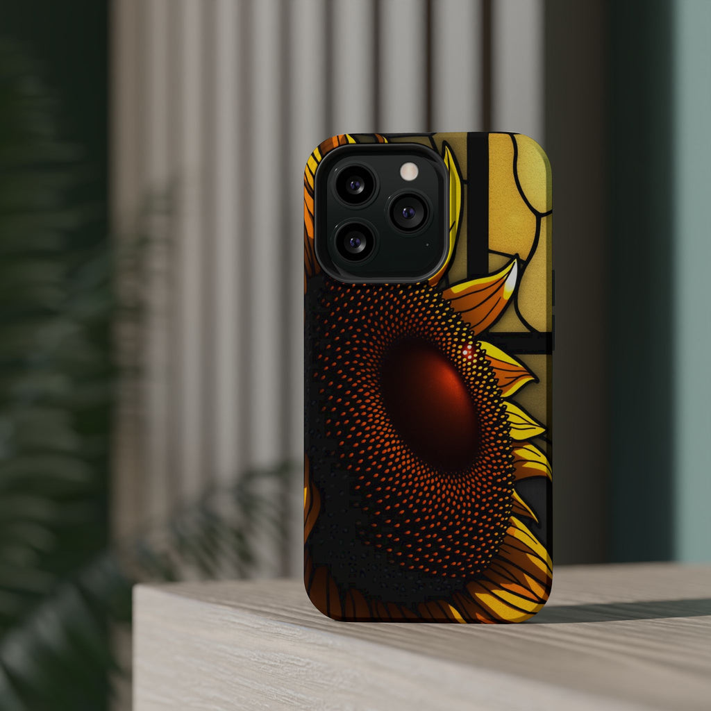 iPhone Sunflower Pop Stained Glass Bold Modern Everyday Snap Case · iPhone Case