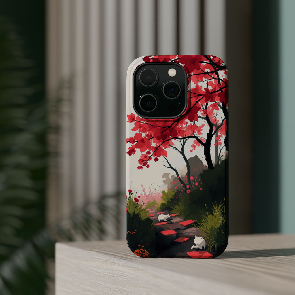 iPhone Blossom Trail Oil Painting Impressionist Soft iPhone Finish · iPhone Case