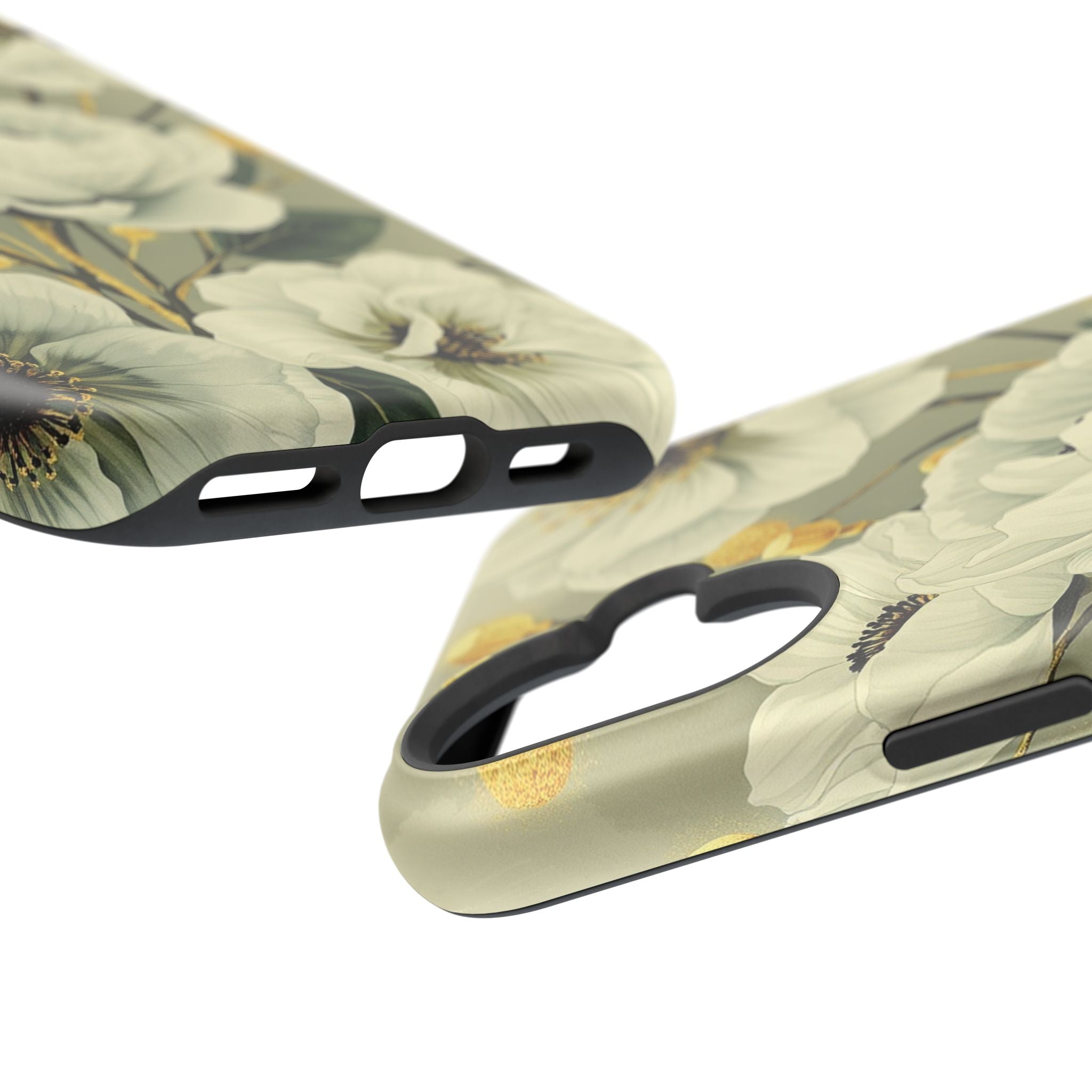 iPhone Sage And Ivory Floral Ink Wash Slim Everyday iPhone 14 Designer · iPhone