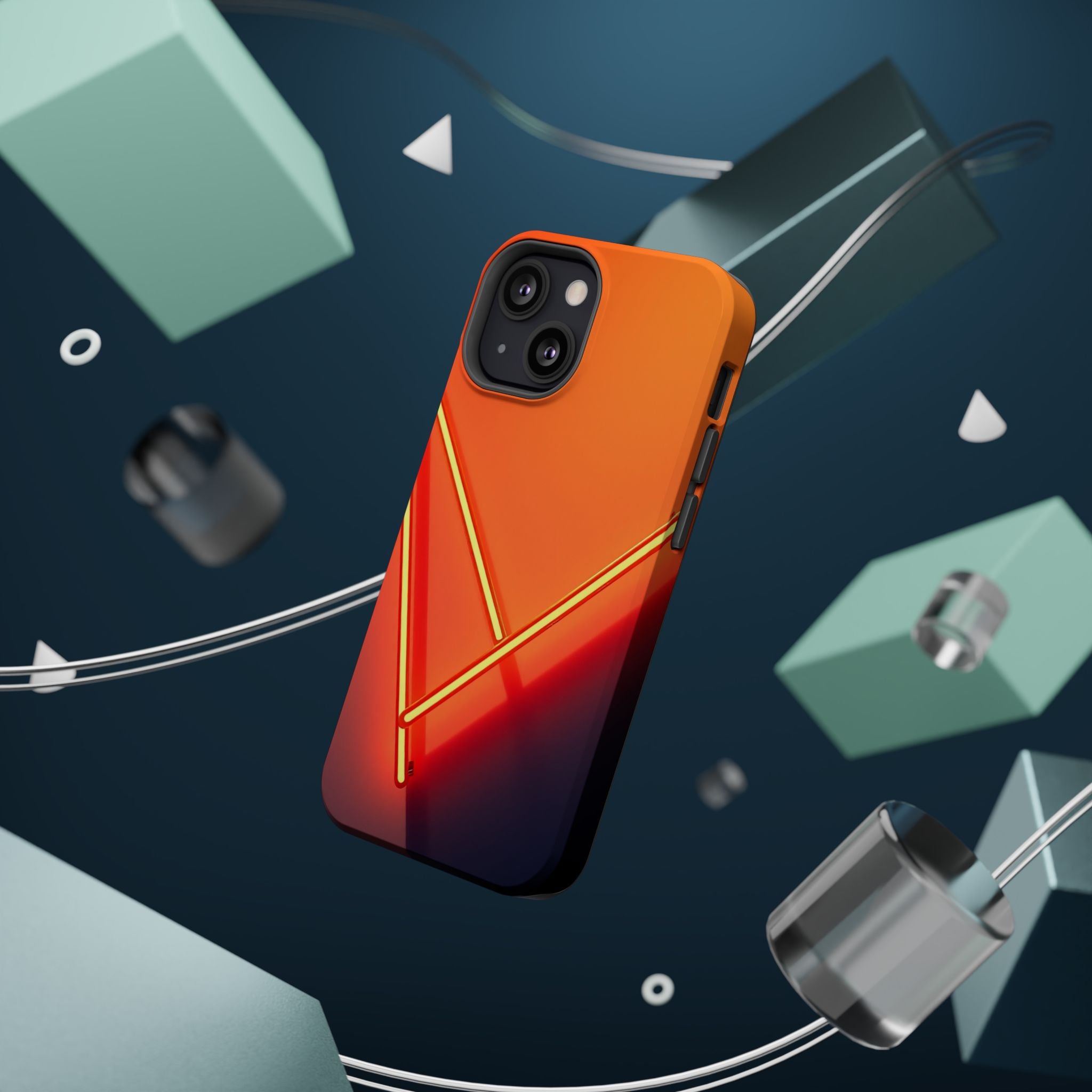 iPhone Neon Geometry Vibrant Watercolor Slim Everyday iPhone Designer · iPhone C