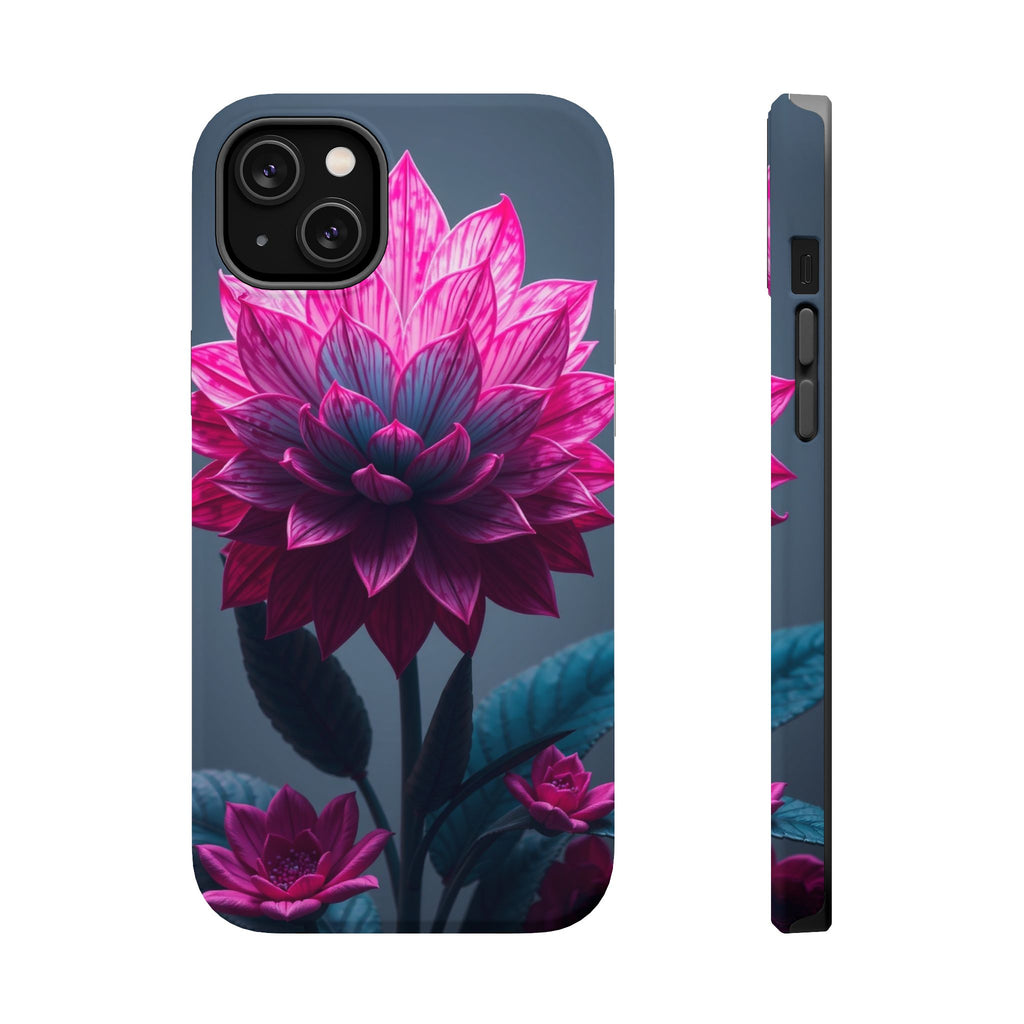 iPhone Cyan And Magenta Floral Dark Academia Slim iPhone Everyday · iPhone Case
