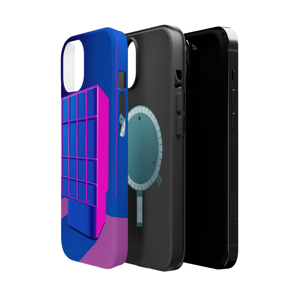iPhone Earthy 80s Grid Synthwave Design Slim Everyday Designer Case · iPhone Cas