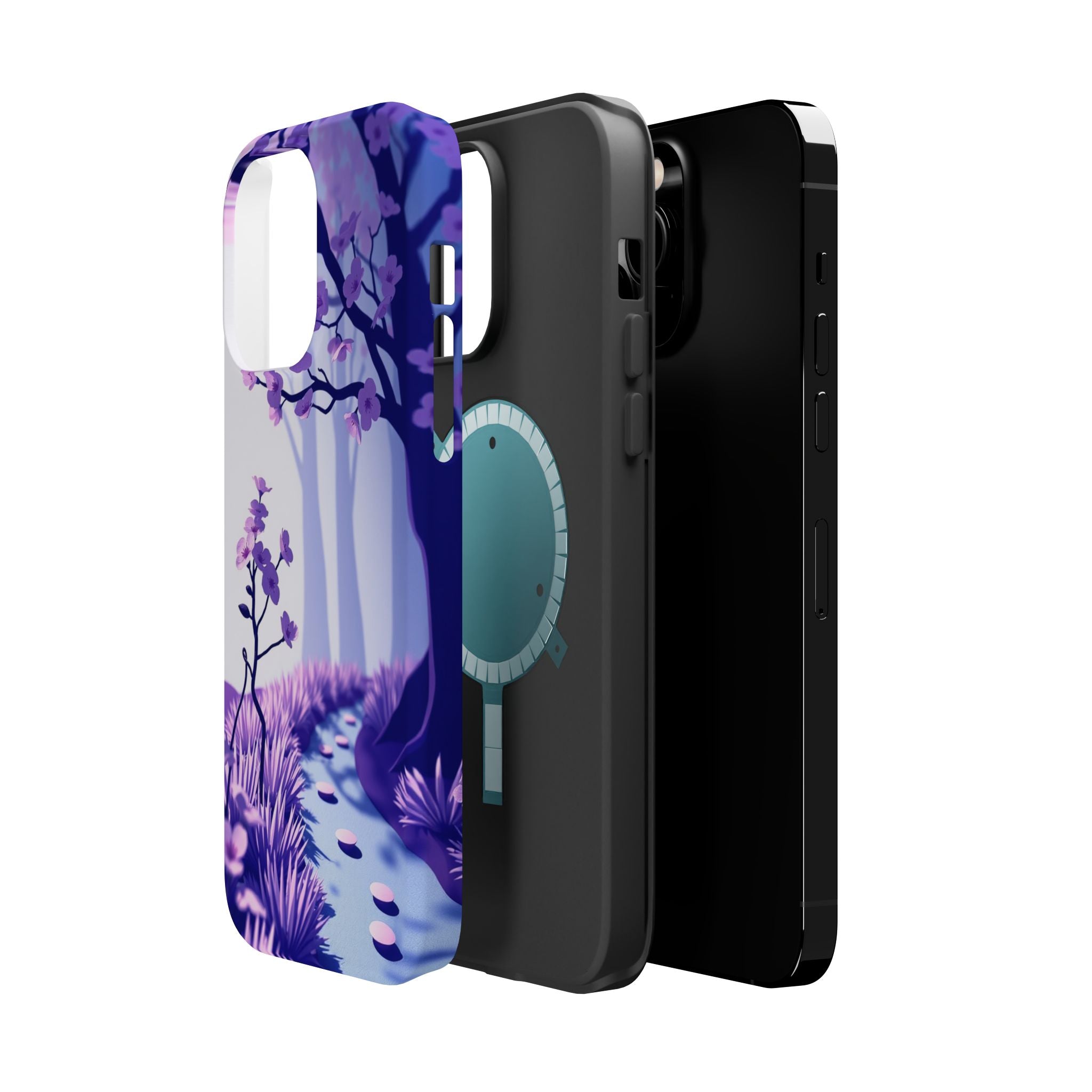 iPhone Blossom Trail Paper Cut Art Bold Modern Everyday Snap Case · iPhone Case