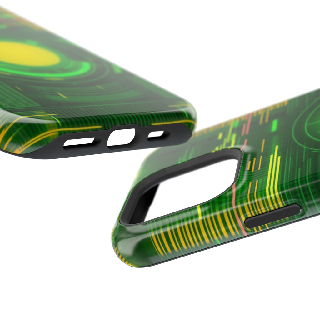 iPhone Emerald Green And Gold VHS Static Slim Everyday Designer Case · iPhone Ca