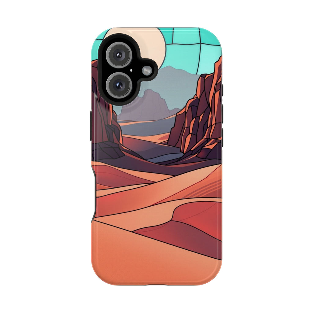 iPhone Desert Dunes Stained Glass Bold Modern Everyday Snap Case · iPhone Case