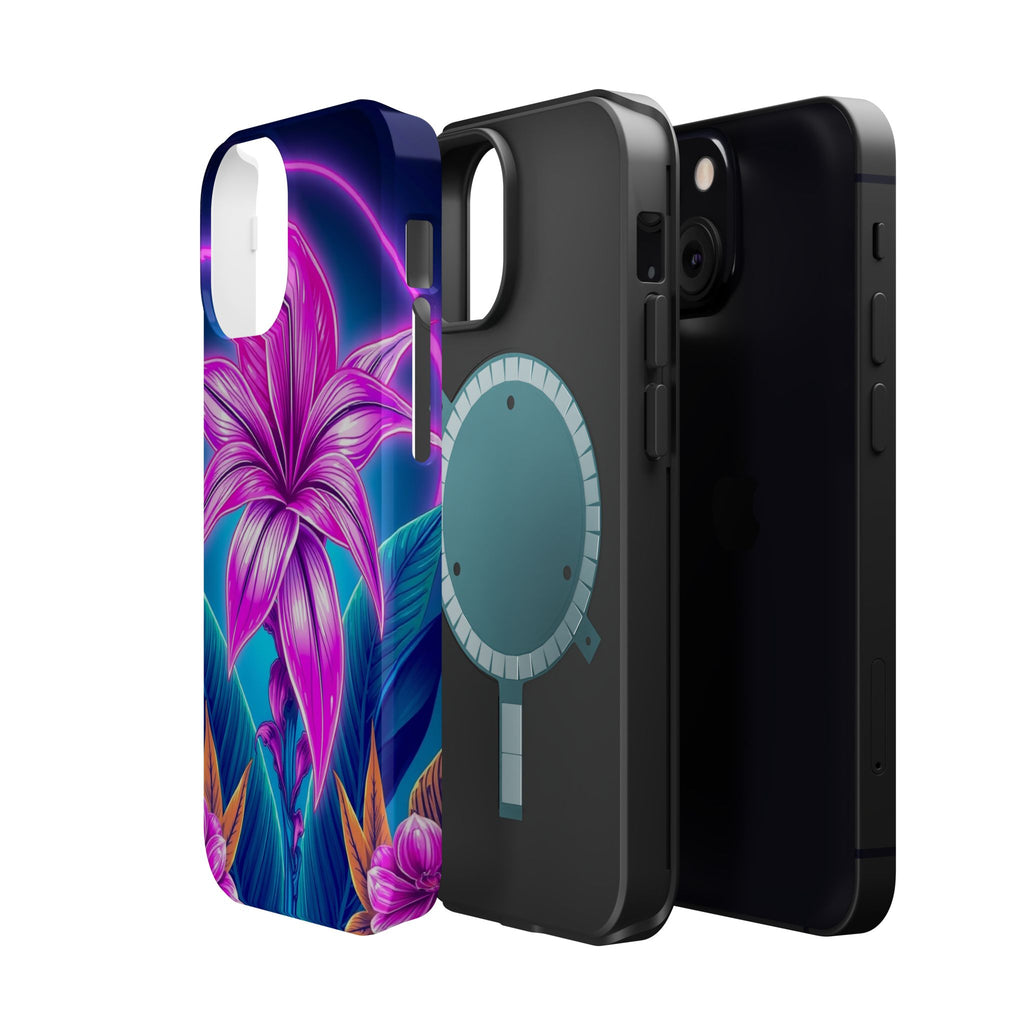 iPhone Tropical Bloom Neon Cyberpunk Slim Everyday Designer Case · iPhone Case