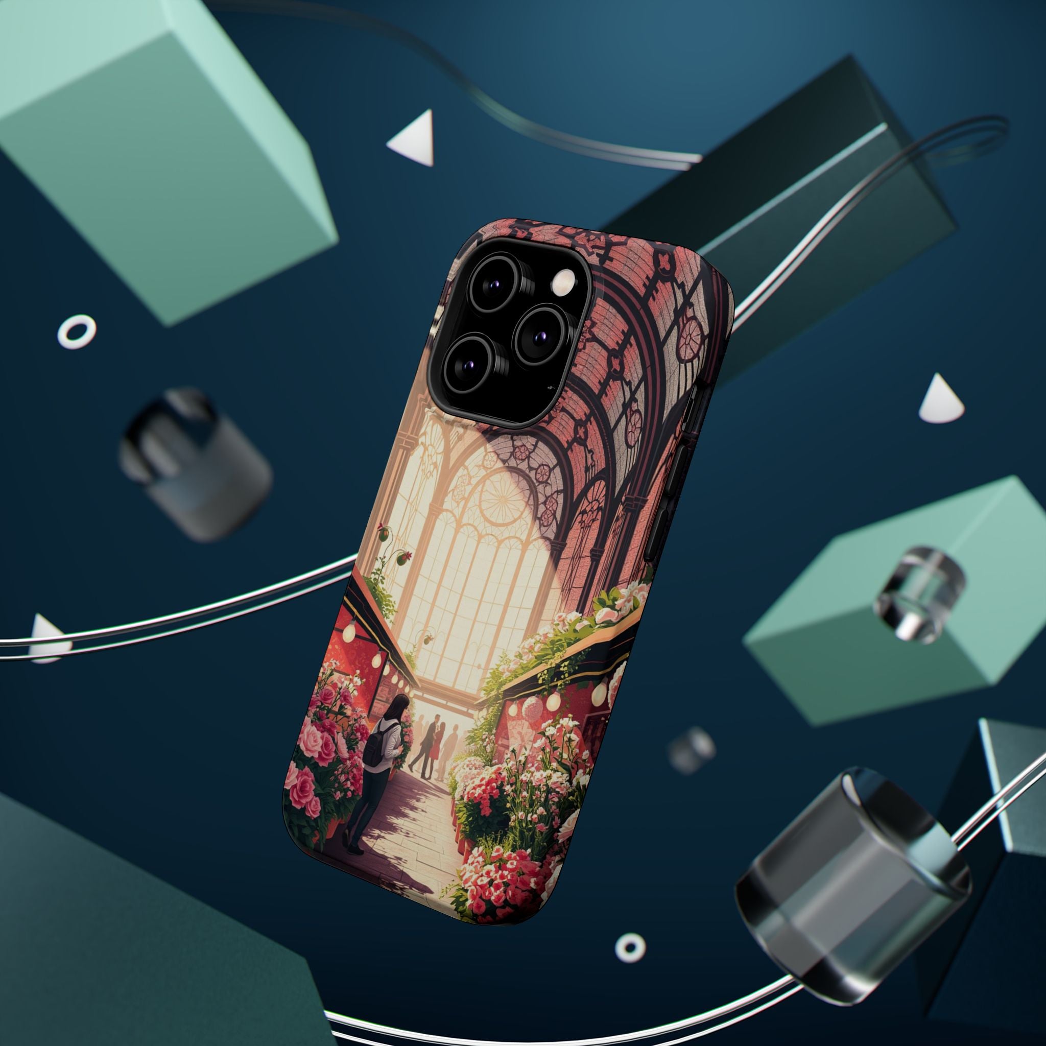 iPhone Flower Market Stained Glass Bold Modern Everyday Snap Case · iPhone Case