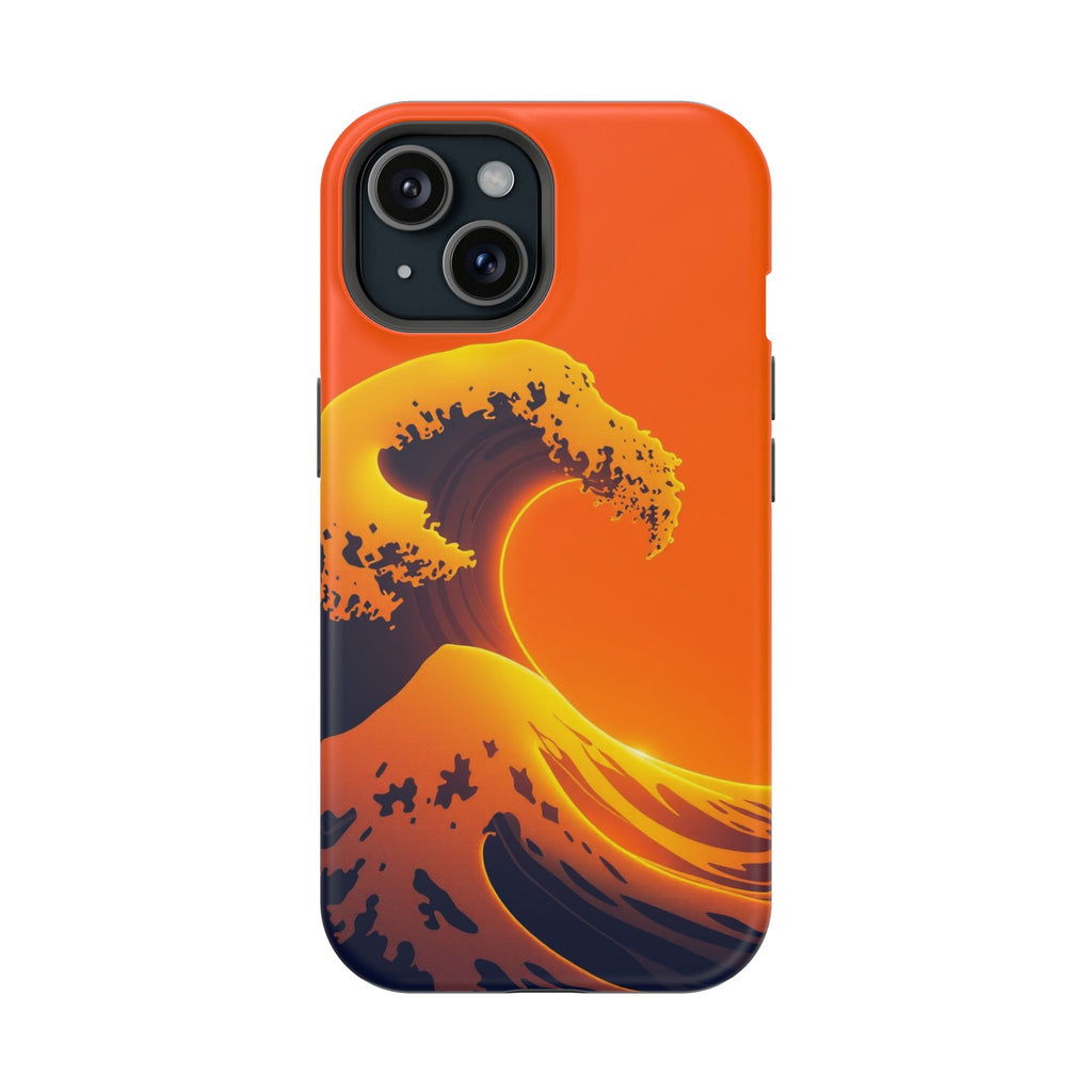 iPhone Mustard And Rust Holographic Wave Slim Everyday iPhone Designer · iPhone
