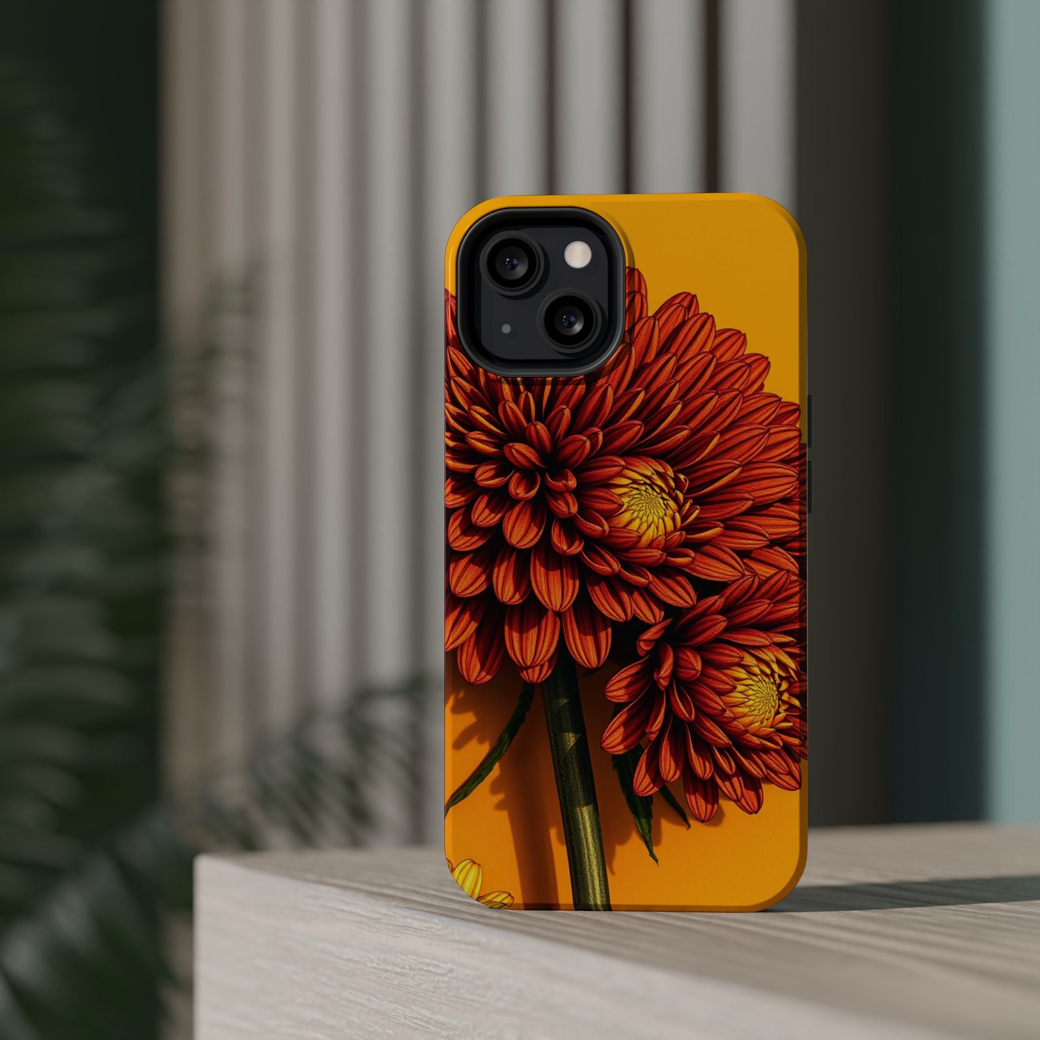 iPhone Mustard And Rust Ranunculus Stack Slim Everyday iPhone 14 · iPhone Case