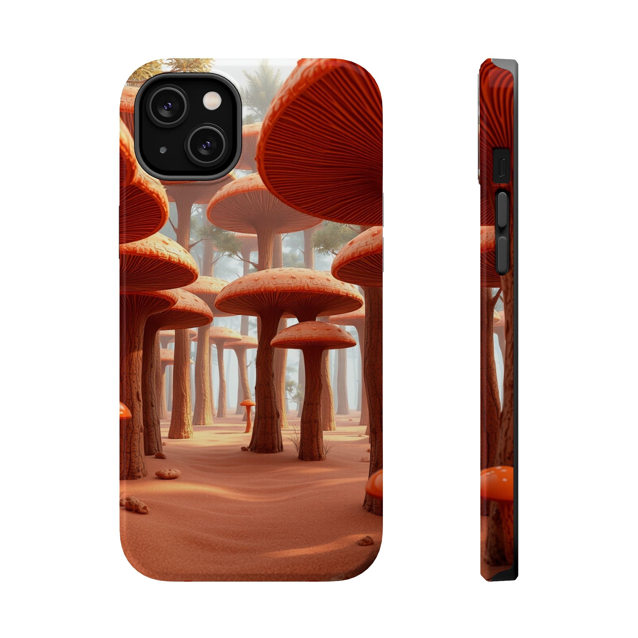 iPhone Mushroom Forest 3D Digital Bold Modern Everyday Snap Case · iPhone Case