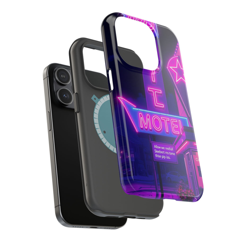 iPhone Neon Sign Motel Enchanted Art Slim Everyday Designer Case · iPhone Case