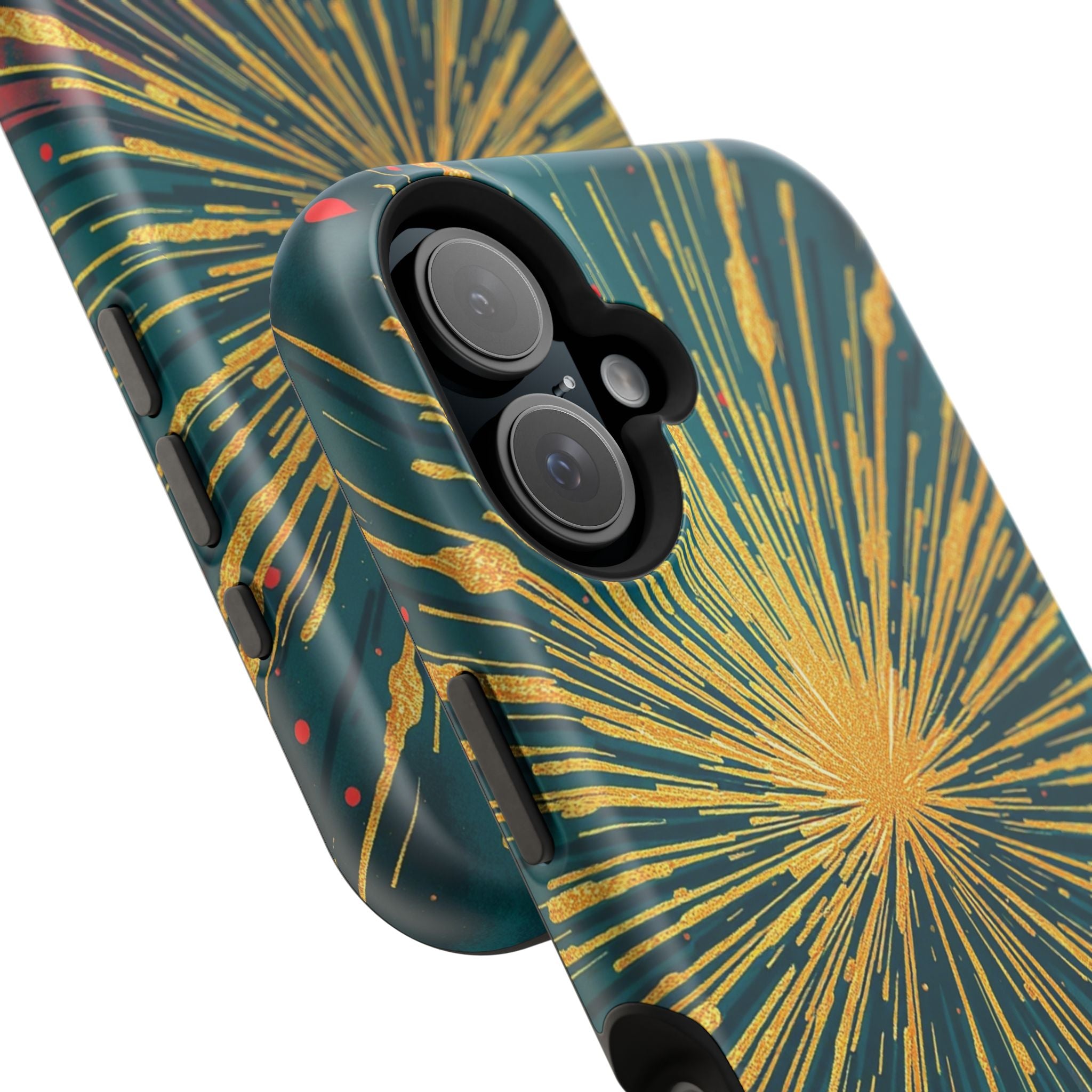 iPhone Gold Foil Burst Dark Gothic Ink Slim Everyday Designer Case · iPhone Case