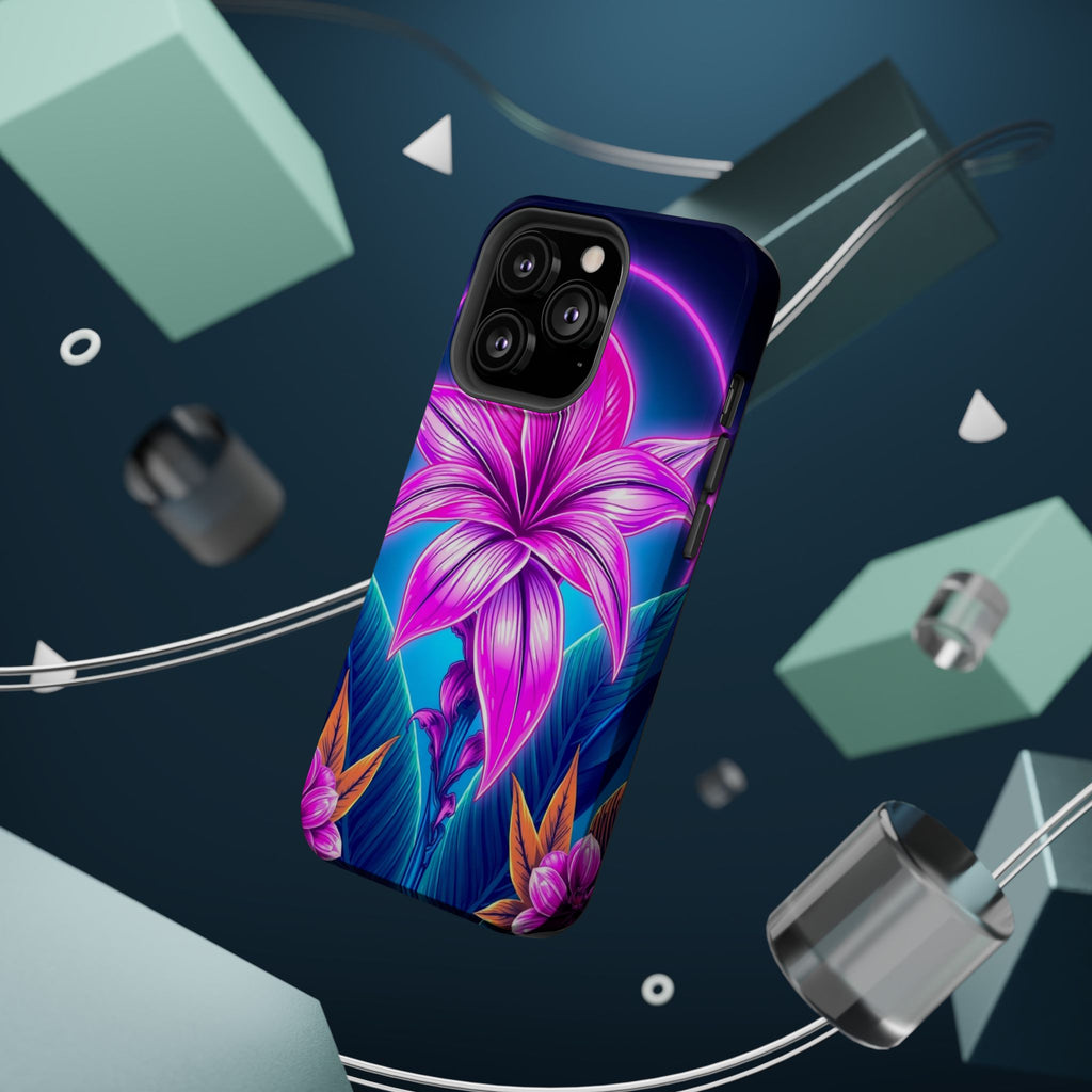 iPhone Tropical Bloom Neon Cyberpunk Slim Everyday Designer Case · iPhone Case