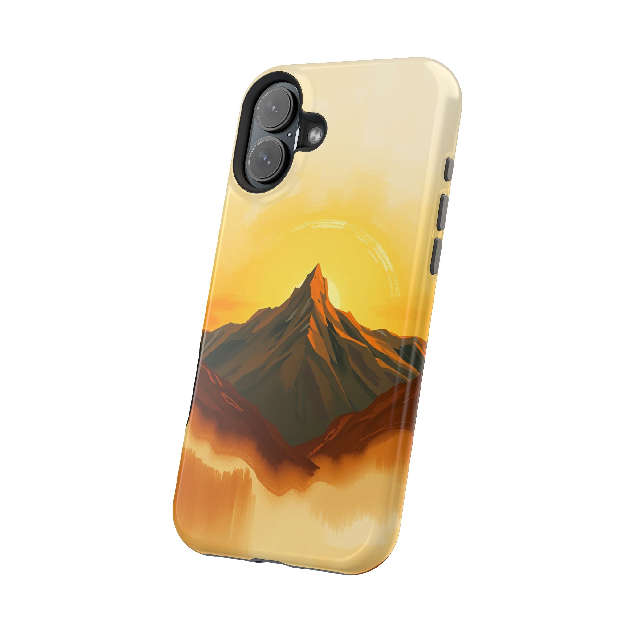 iPhone Mustard And Rust Mountain at Sunrise Slim iPhone Everyday · iPhone Case