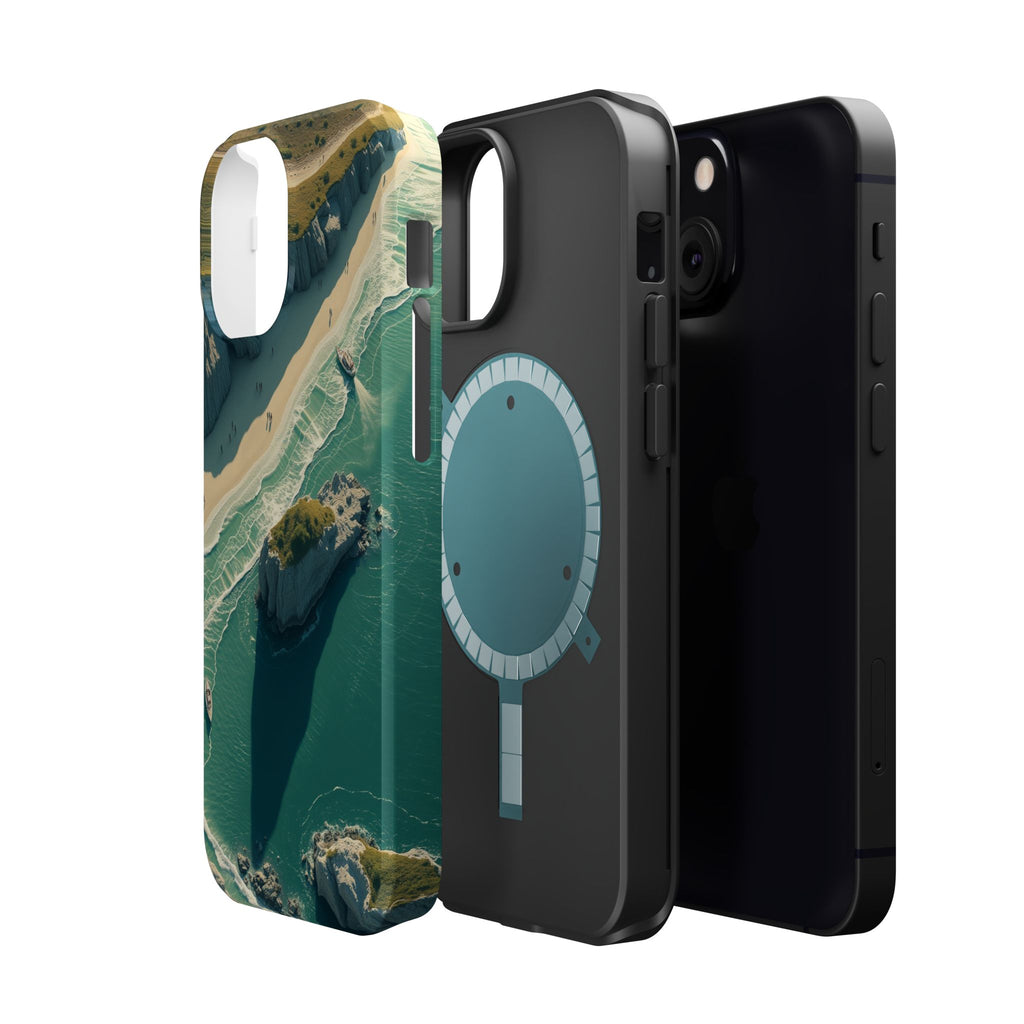 iPhone Sage And Ivory Shoreline Aerial Slim Everyday Designer Case · iPhone Case