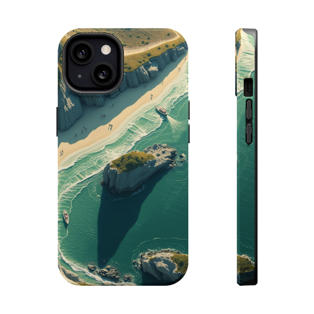 iPhone Sage And Ivory Shoreline Aerial Slim Everyday Designer Case · iPhone Case