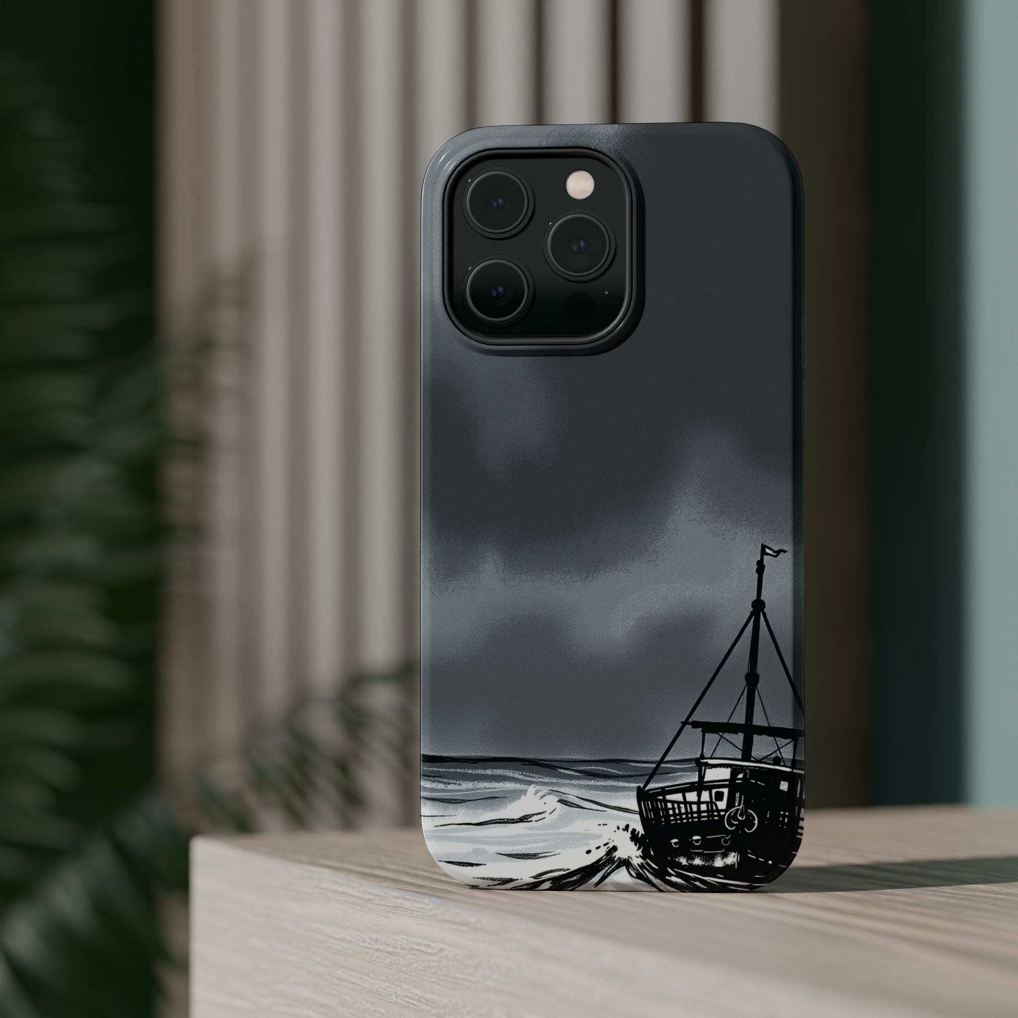 iPhone Storm at Sea Electric Art Bold Modern Everyday Snap Case · iPhone Case