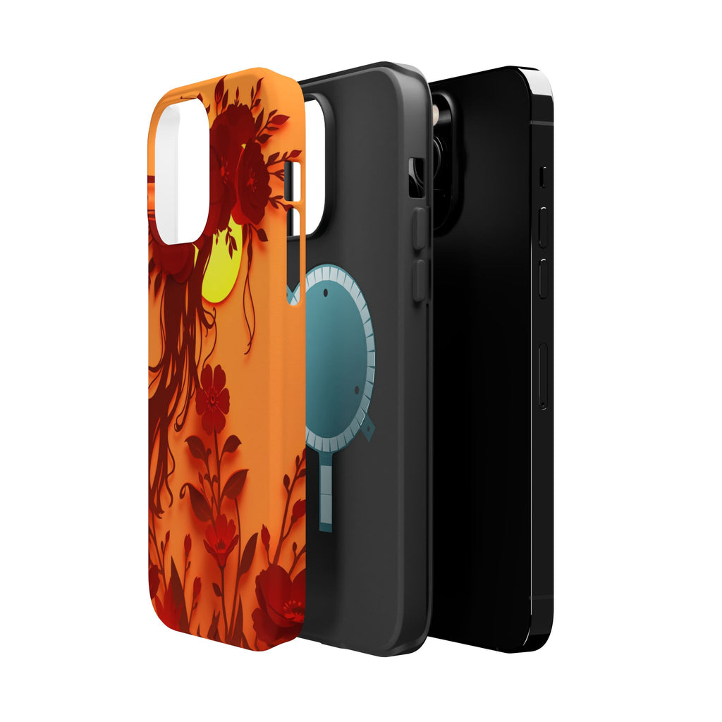 iPhone Sunset Amber And Peach Floral Crown Slim iPhone Everyday · iPhone Case