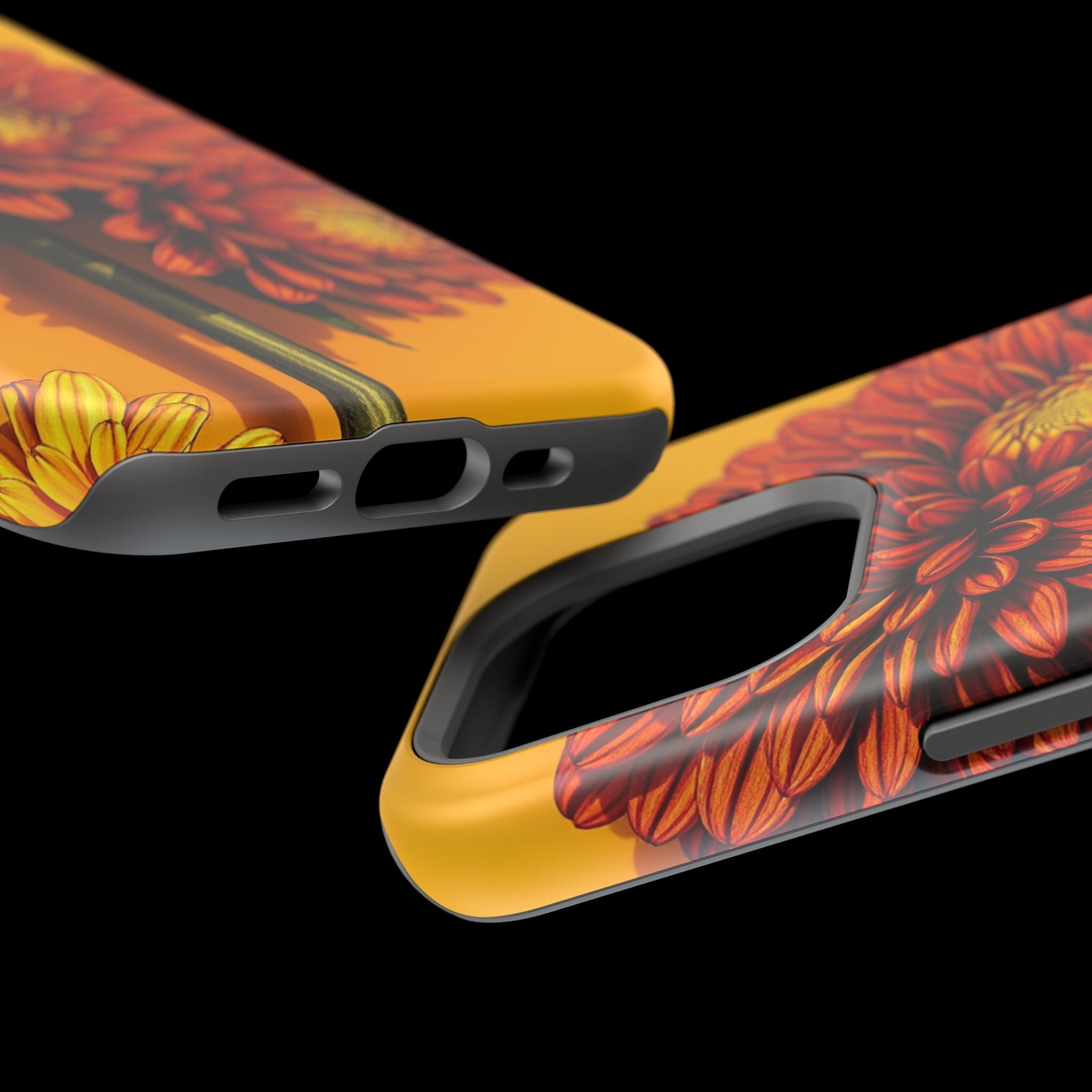 iPhone Mustard And Rust Ranunculus Stack Slim Everyday iPhone 14 · iPhone Case
