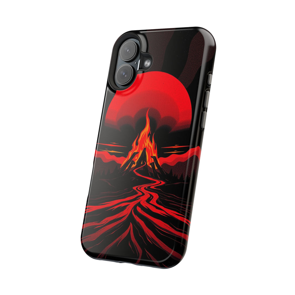 iPhone Black And Crimson Wildfire Glow Slim Everyday Designer Case · iPhone Case