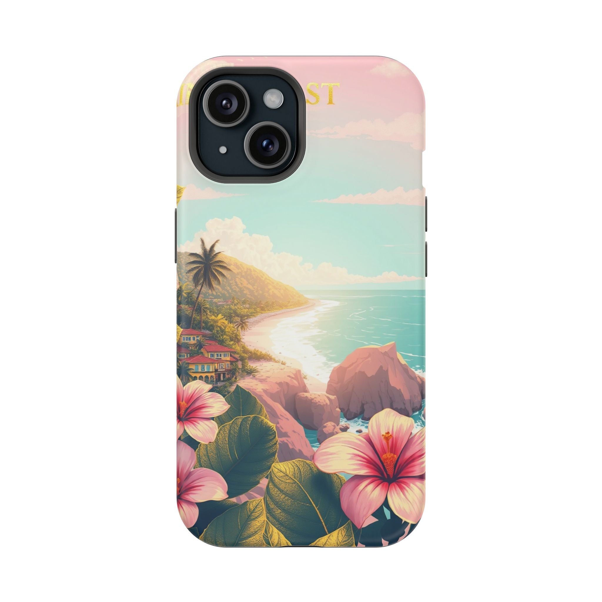 iPhone Mint And Blush Hibiscus Coast Slim Everyday iPhone 14 Designer · iPhone C