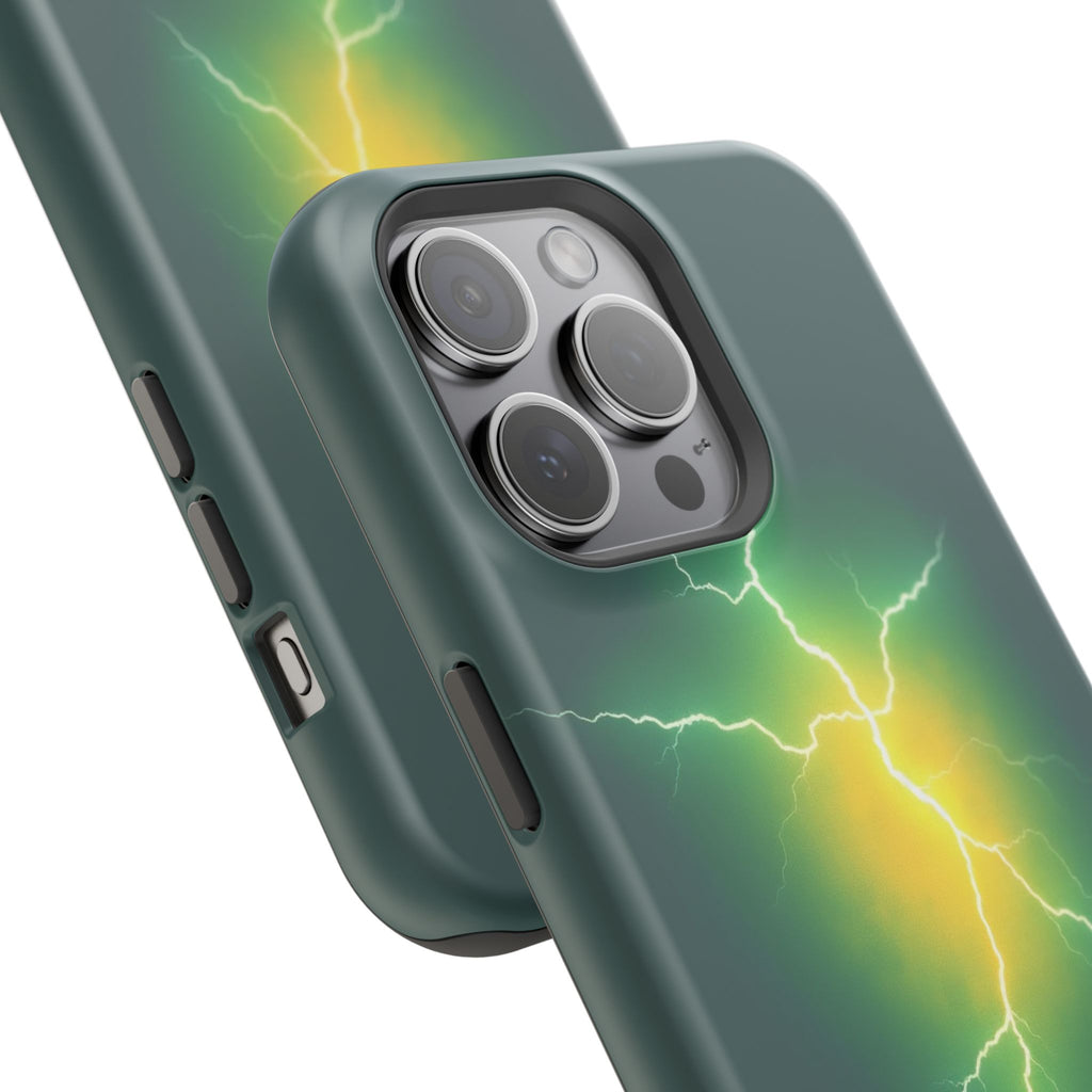 iPhone Emerald Green And Gold Prairie Lightning Soft iPhone Finish · iPhone Case